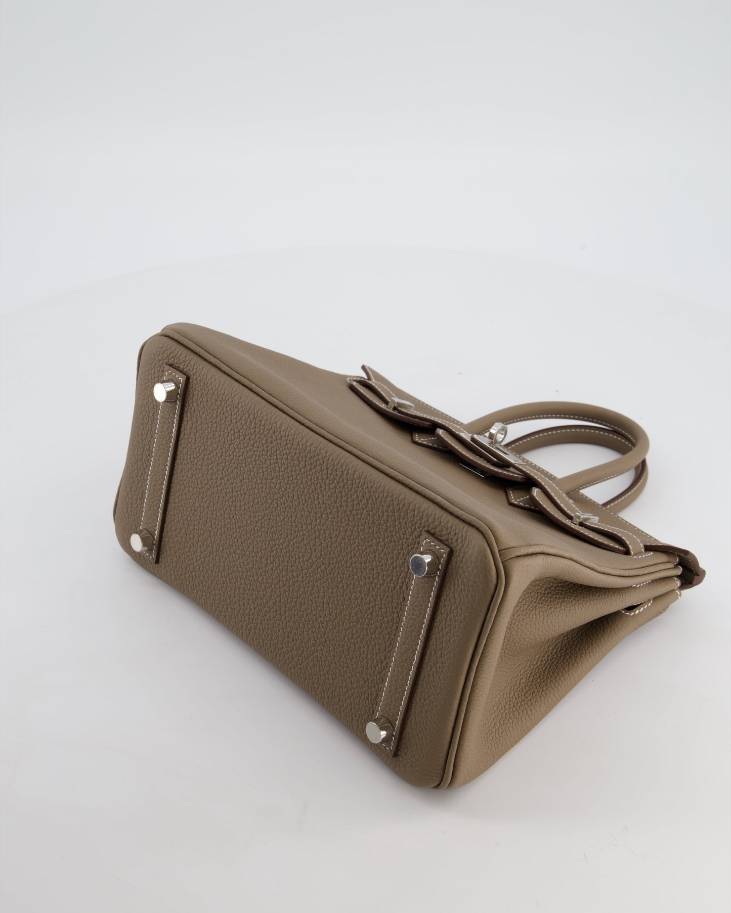 Hermès Birkin 25 Retourne Bag in Etoupe Togo Leather with Palladium Hardware