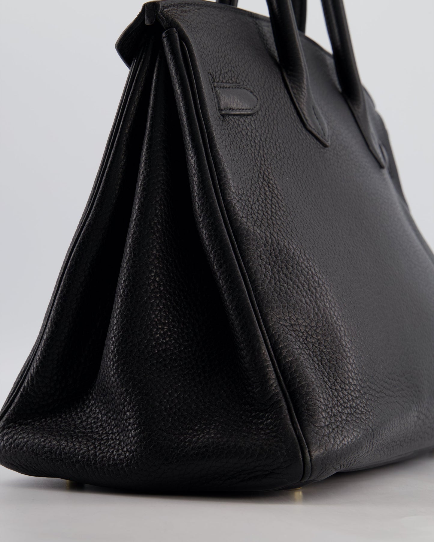 Hermès Birkin 35 Retourne Bag in Noir Togo Leather with Gold Hardware