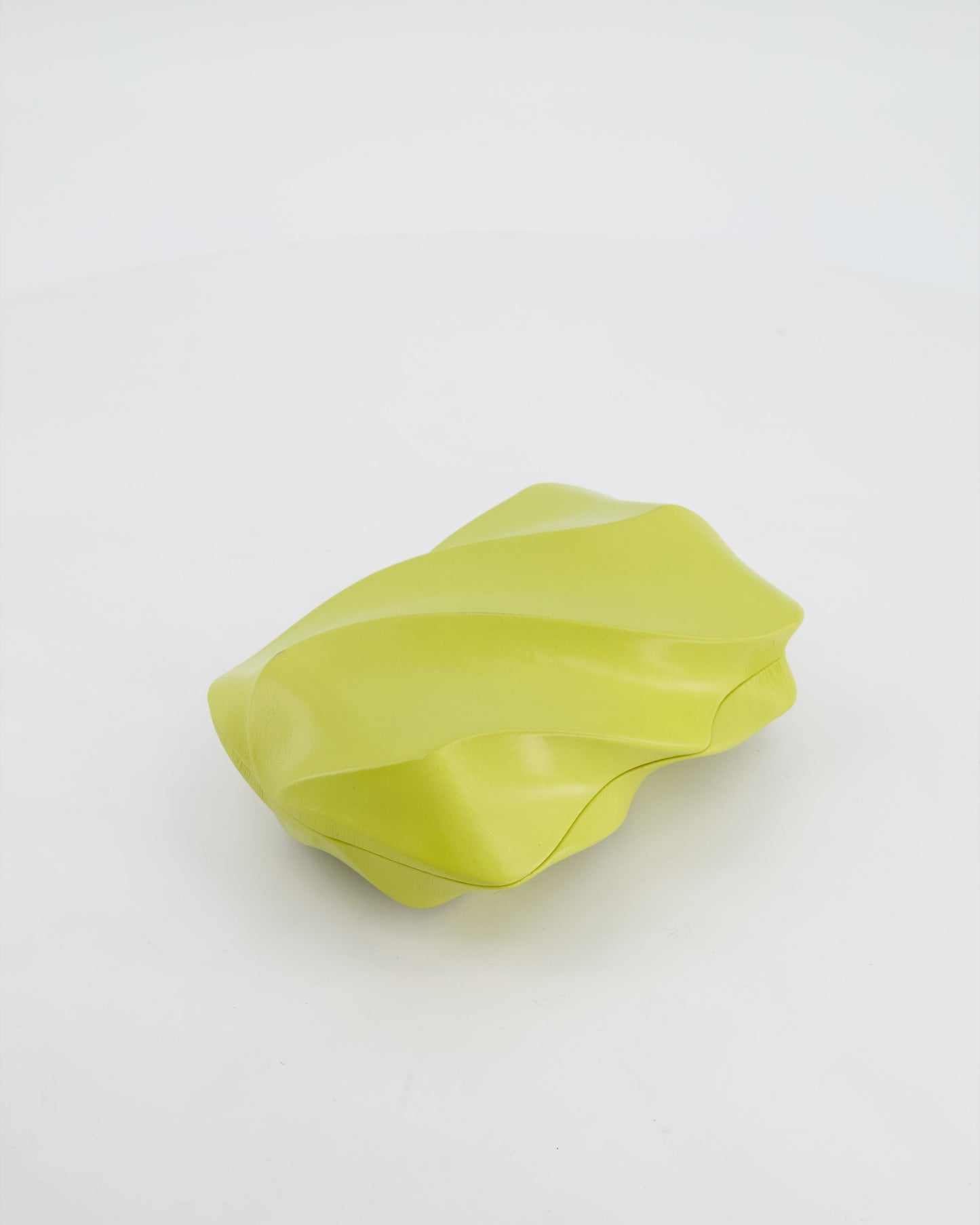 Bottega Veneta Kiwi Green Whirl Clutch Bag