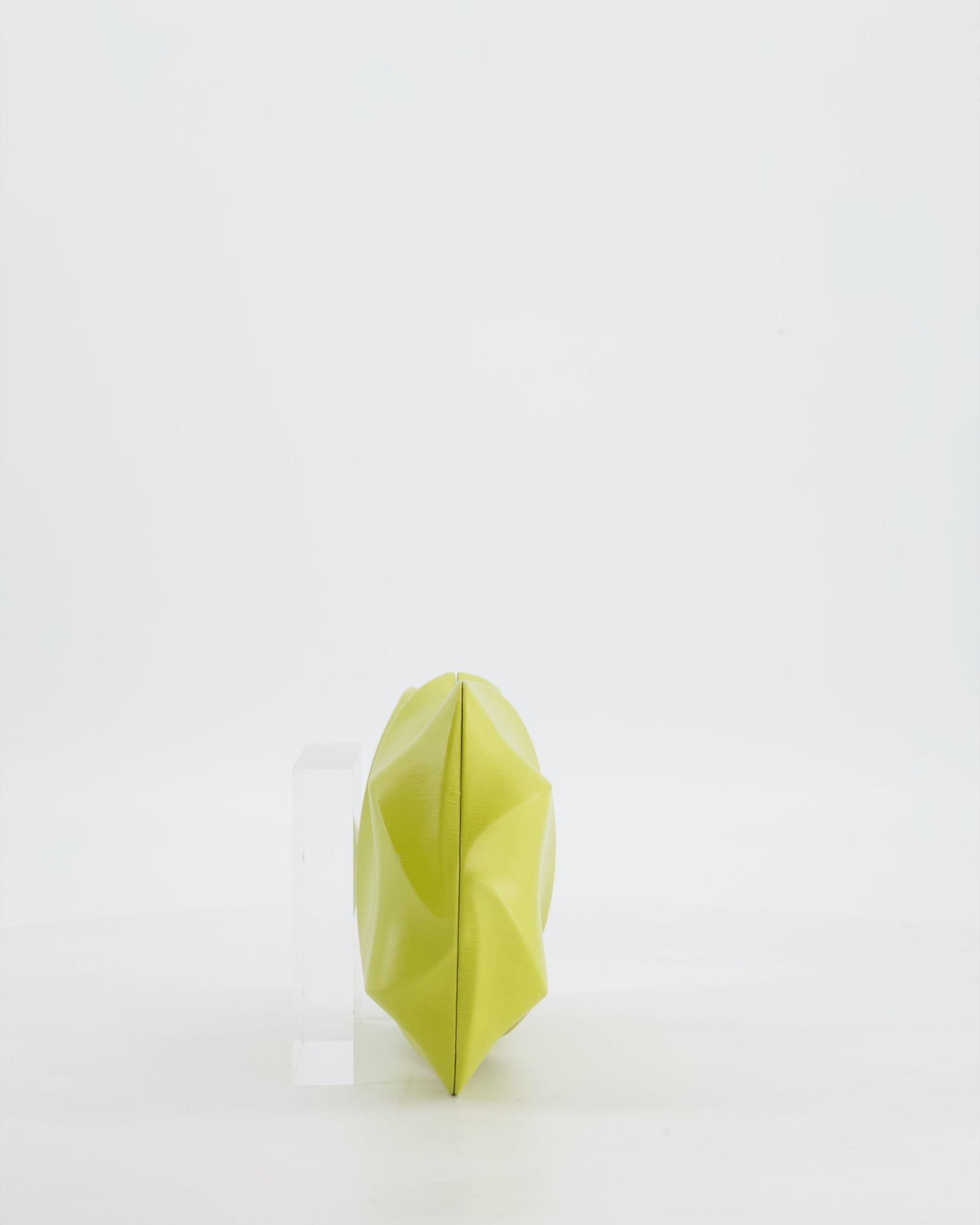 Bottega Veneta Kiwi Green Whirl Clutch Bag