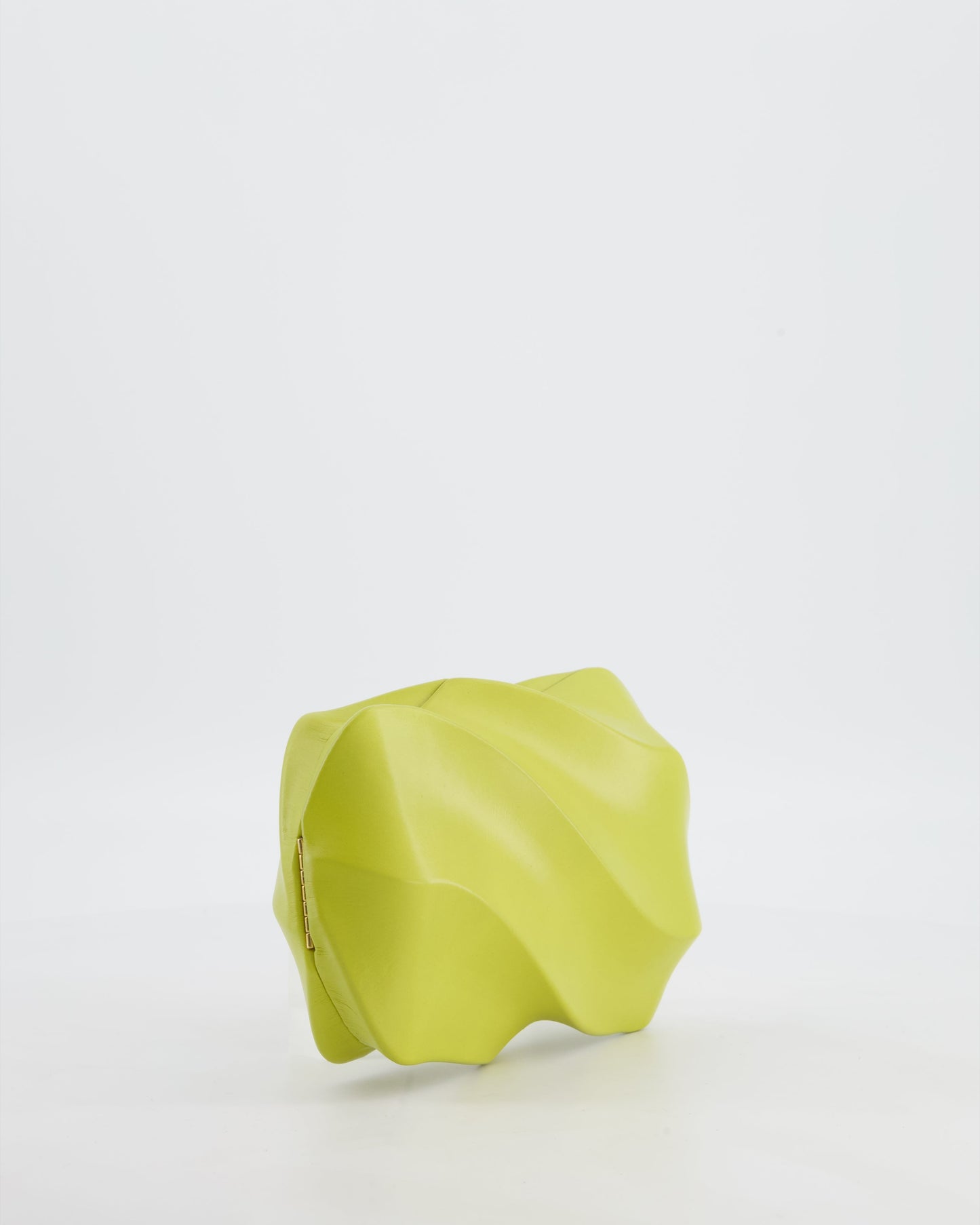 Bottega Veneta Kiwi Green Whirl Clutch Bag