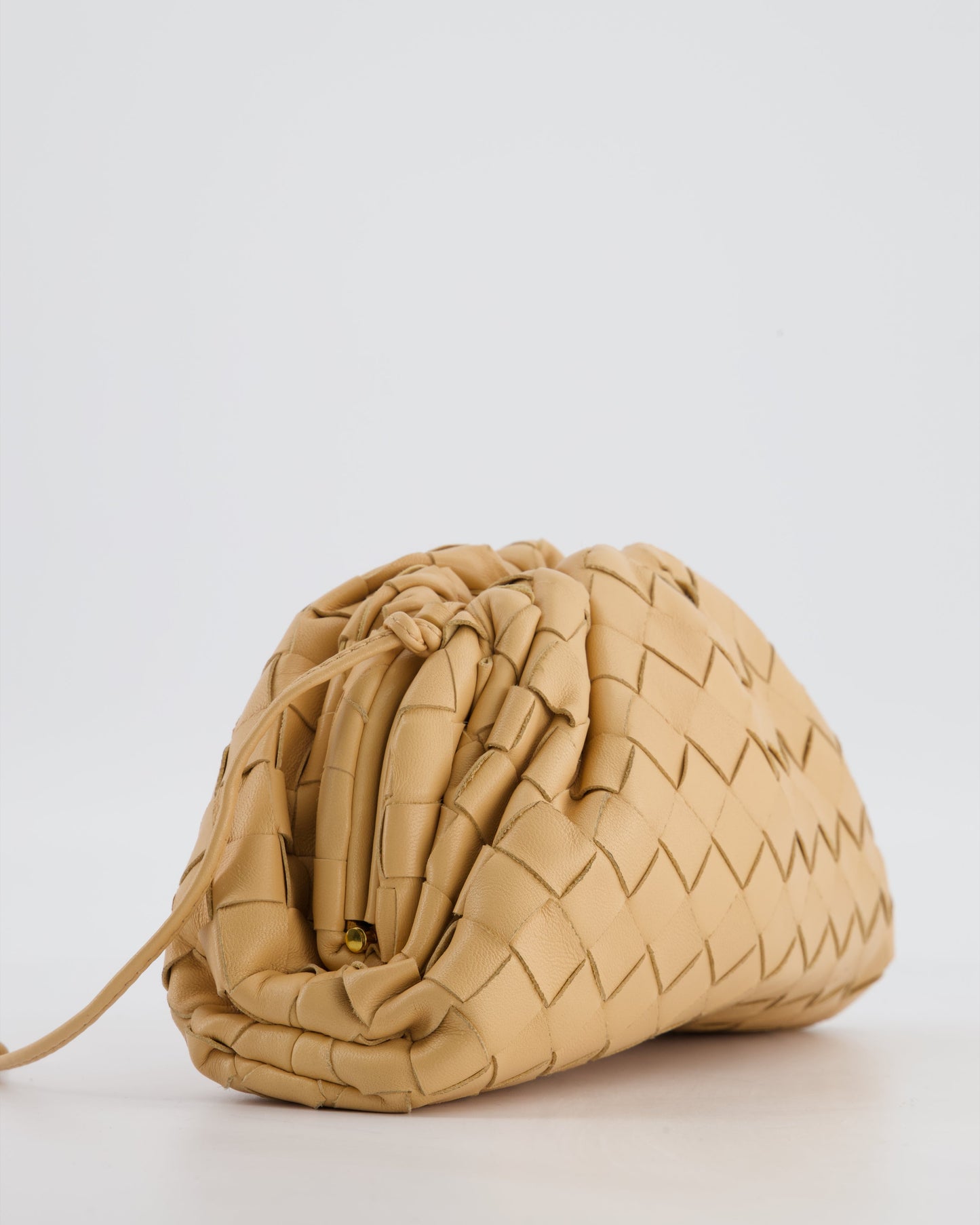 Bottega Veneta Beige Mini Intrecciato The Pouch Bag