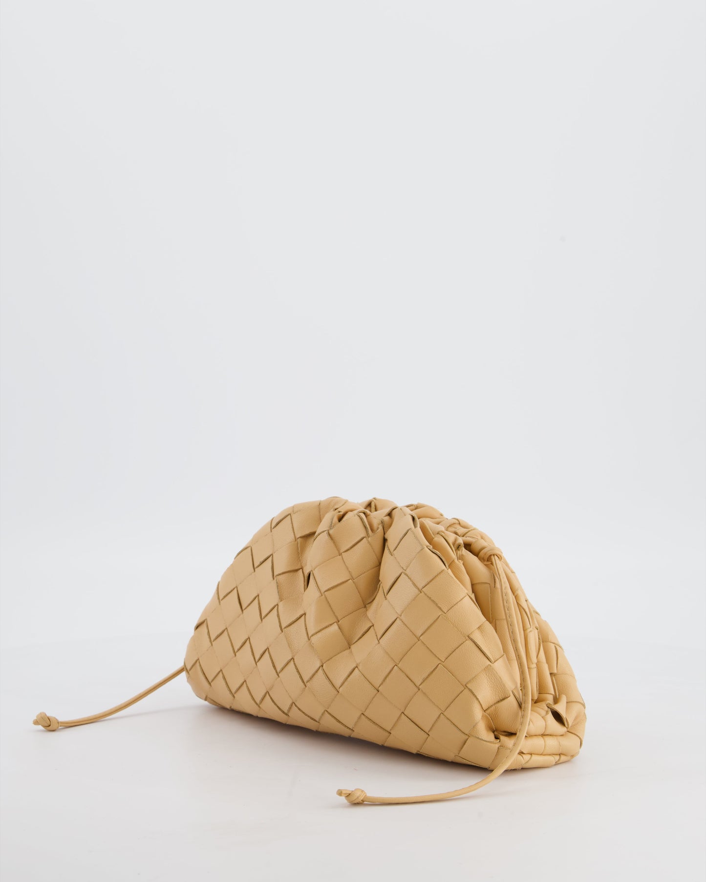 Bottega Veneta Beige Mini Intrecciato The Pouch Bag