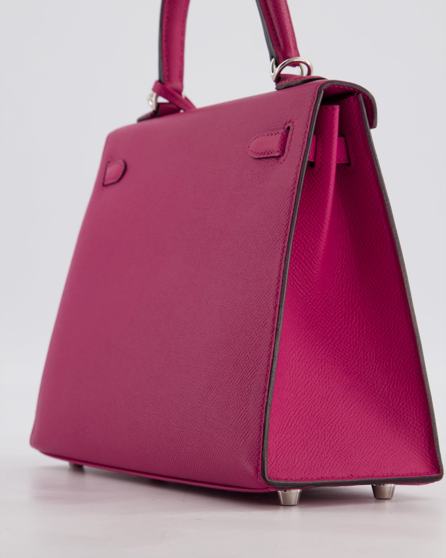 *FIRE PRICE* Herm�s Kelly 25 Sellier Bag in Rose Pourpre Epsom Leather with Palladium Hardware