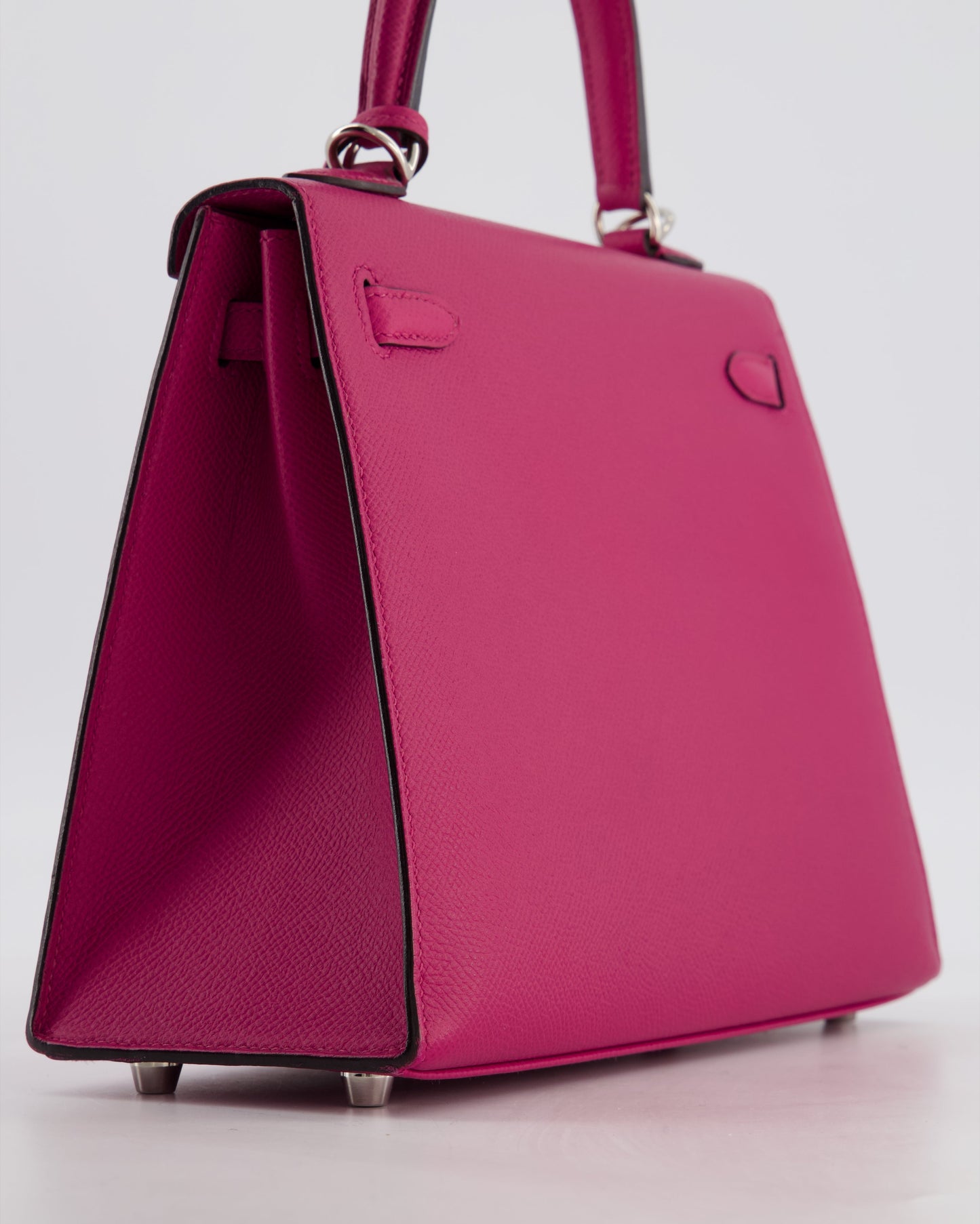 *FIRE PRICE* Herm�s Kelly 25 Sellier Bag in Rose Pourpre Epsom Leather with Palladium Hardware
