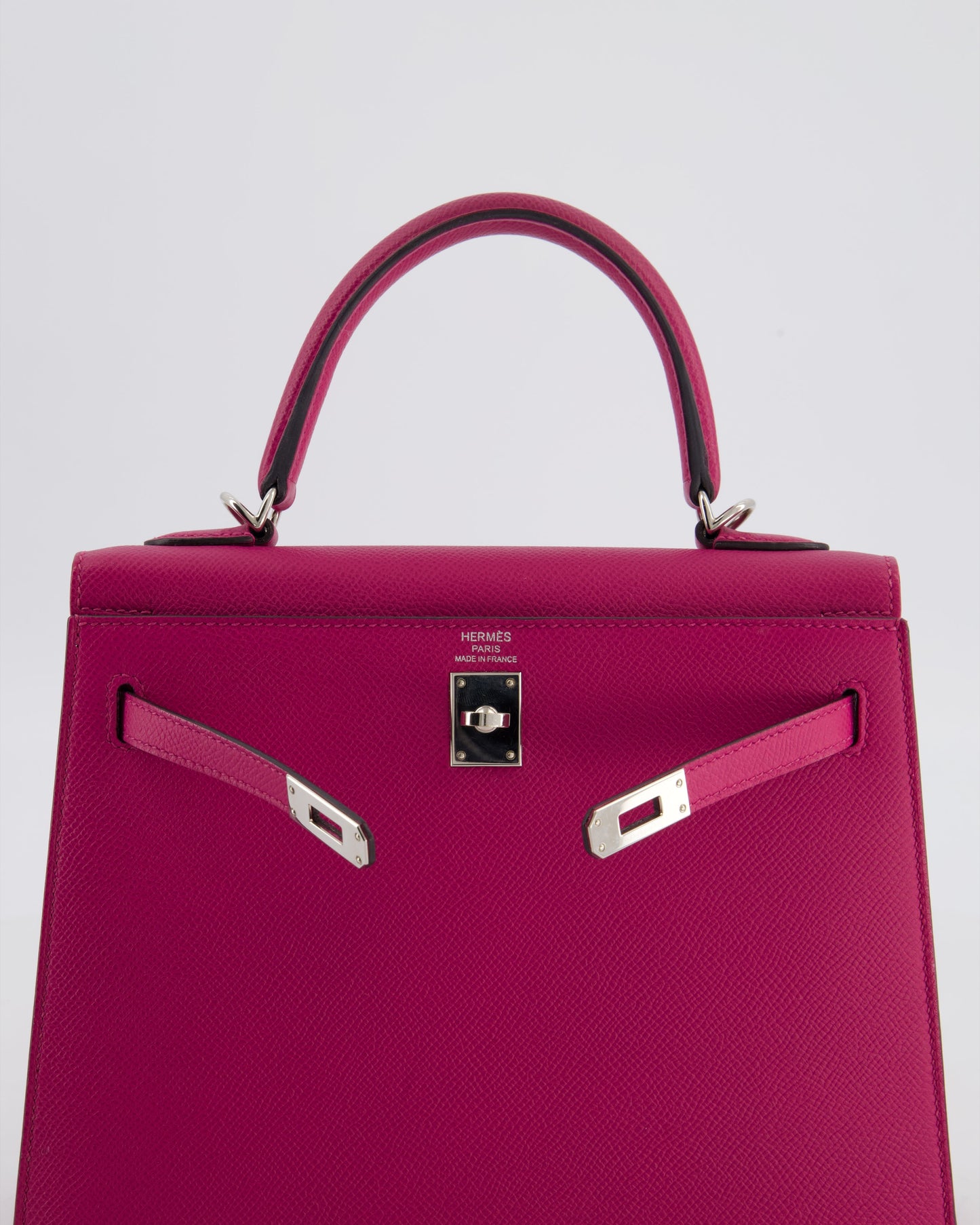 *FIRE PRICE* Herm�s Kelly 25 Sellier Bag in Rose Pourpre Epsom Leather with Palladium Hardware