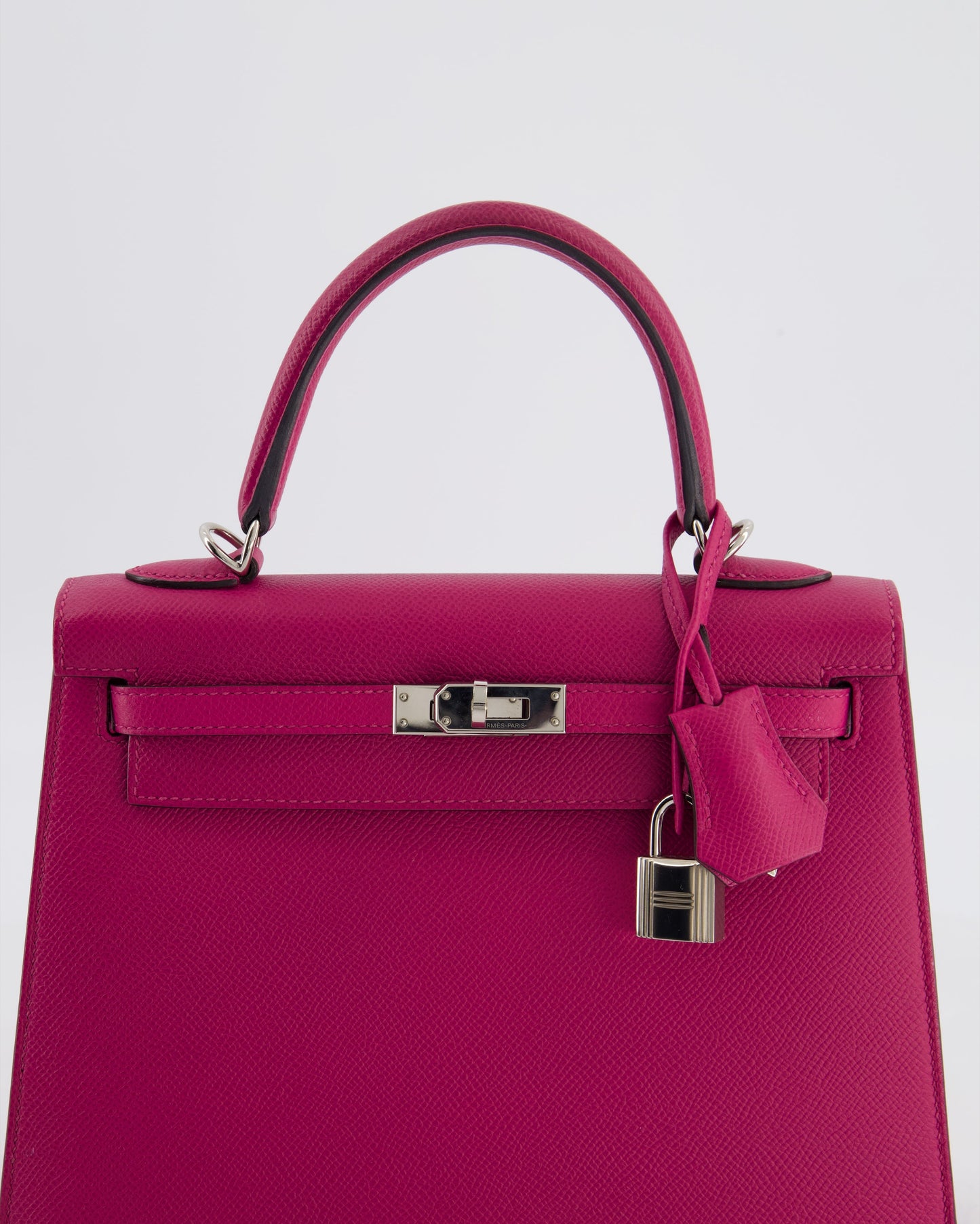 *FIRE PRICE* Herm�s Kelly 25 Sellier Bag in Rose Pourpre Epsom Leather with Palladium Hardware