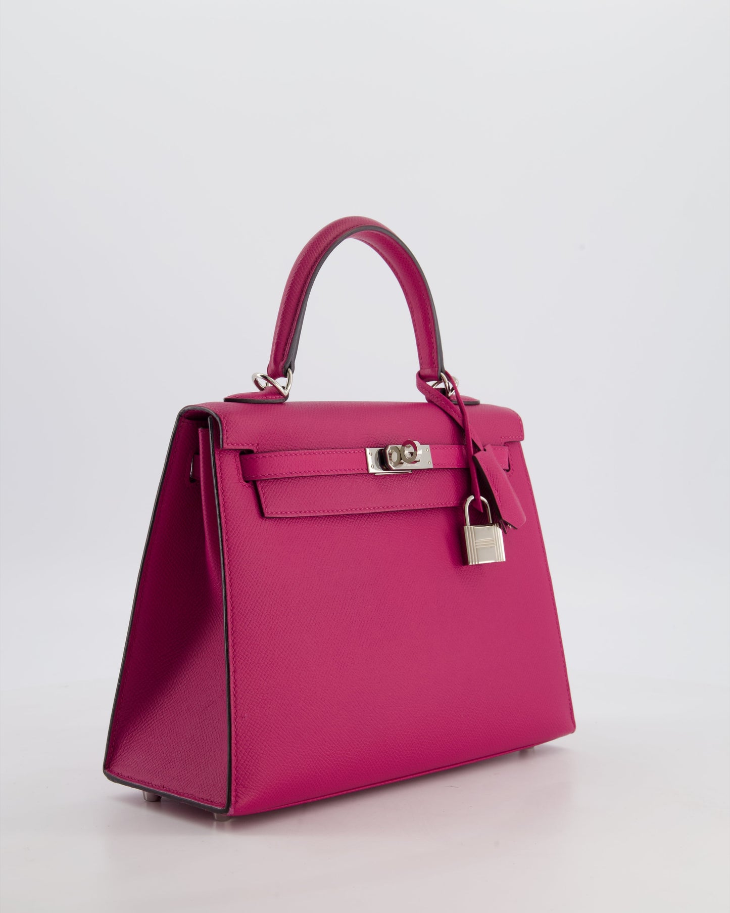 *FIRE PRICE* Herm�s Kelly 25 Sellier Bag in Rose Pourpre Epsom Leather with Palladium Hardware