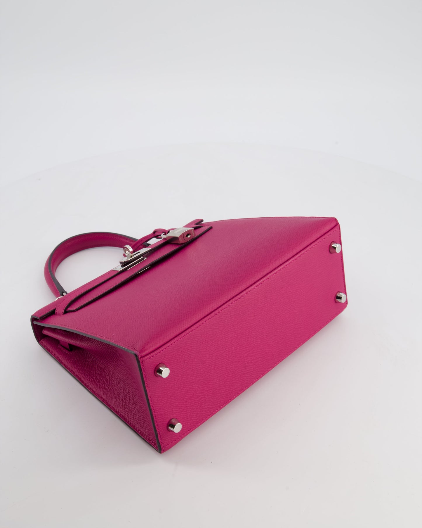 *FIRE PRICE* Herm�s Kelly 25 Sellier Bag in Rose Pourpre Epsom Leather with Palladium Hardware