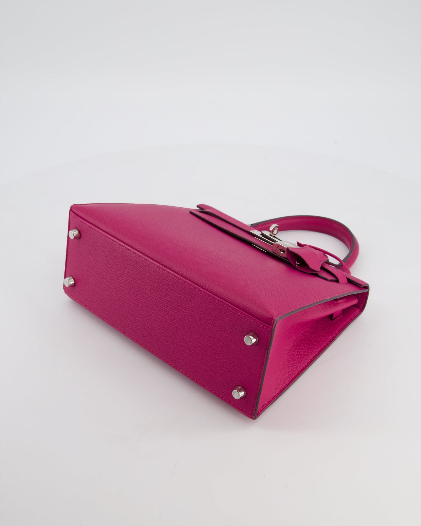 *FIRE PRICE* Herm�s Kelly 25 Sellier Bag in Rose Pourpre Epsom Leather with Palladium Hardware