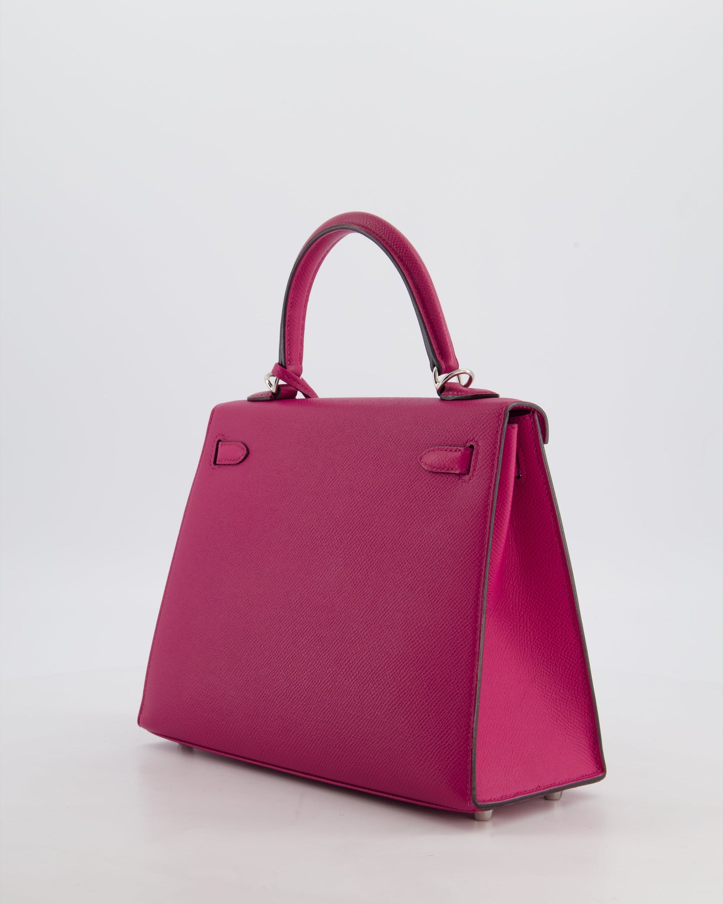 *FIRE PRICE* Herm�s Kelly 25 Sellier Bag in Rose Pourpre Epsom Leather with Palladium Hardware