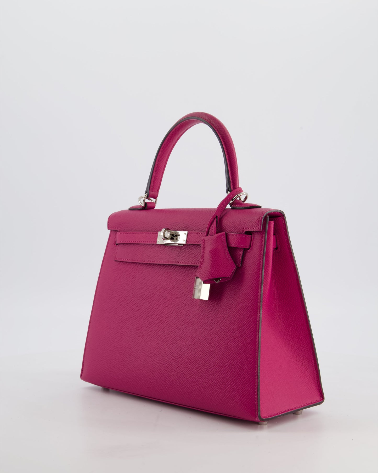 *FIRE PRICE* Herm�s Kelly 25 Sellier Bag in Rose Pourpre Epsom Leather with Palladium Hardware