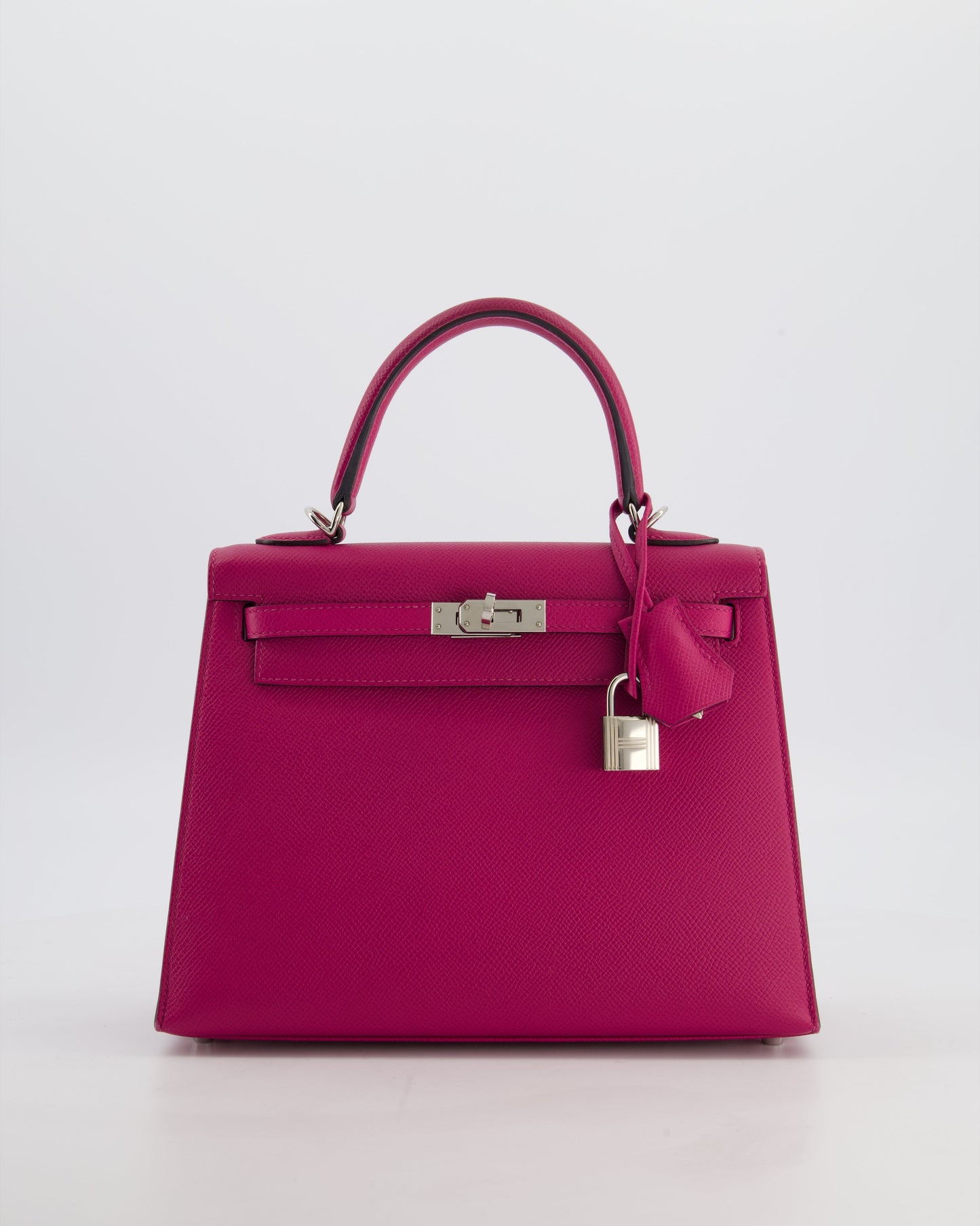 *FIRE PRICE* Herm�s Kelly 25 Sellier Bag in Rose Pourpre Epsom Leather with Palladium Hardware