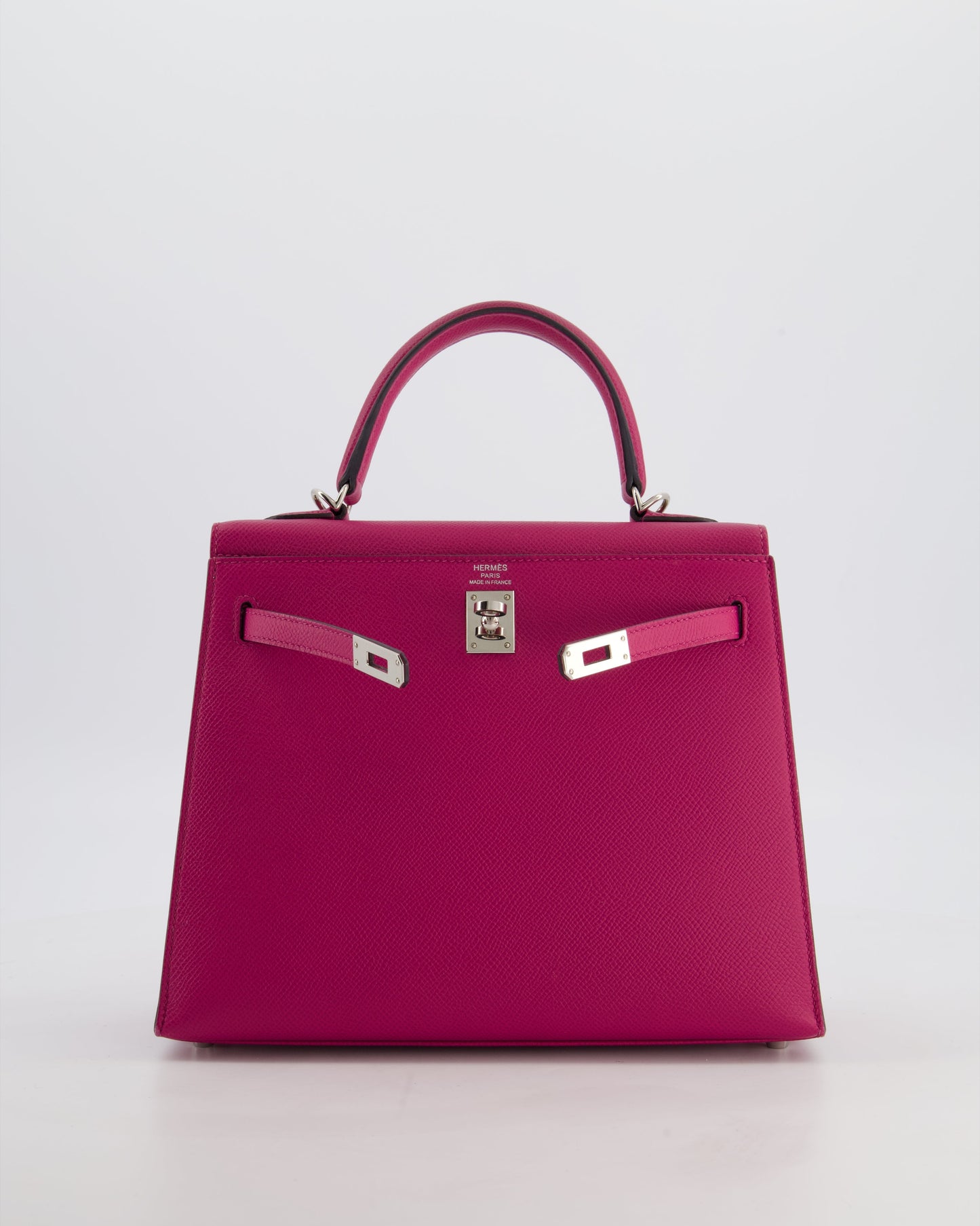 *FIRE PRICE* Herm�s Kelly 25 Sellier Bag in Rose Pourpre Epsom Leather with Palladium Hardware