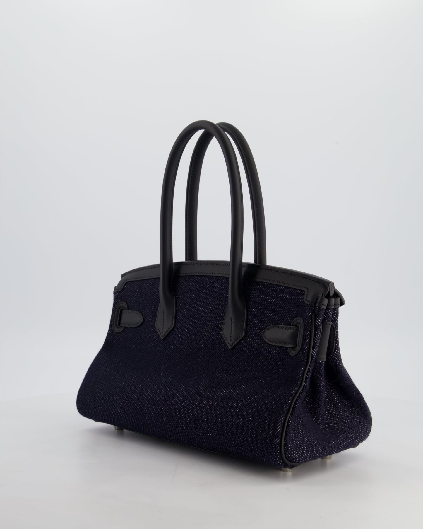 *SUPER HOT & RARE* Hermès Birkin Shoulder Light 29 Bag in Bleu Indigo Blanc & Noir Tissage Jean & Bleu Indigo Swift Leather with Palladium Hardware
