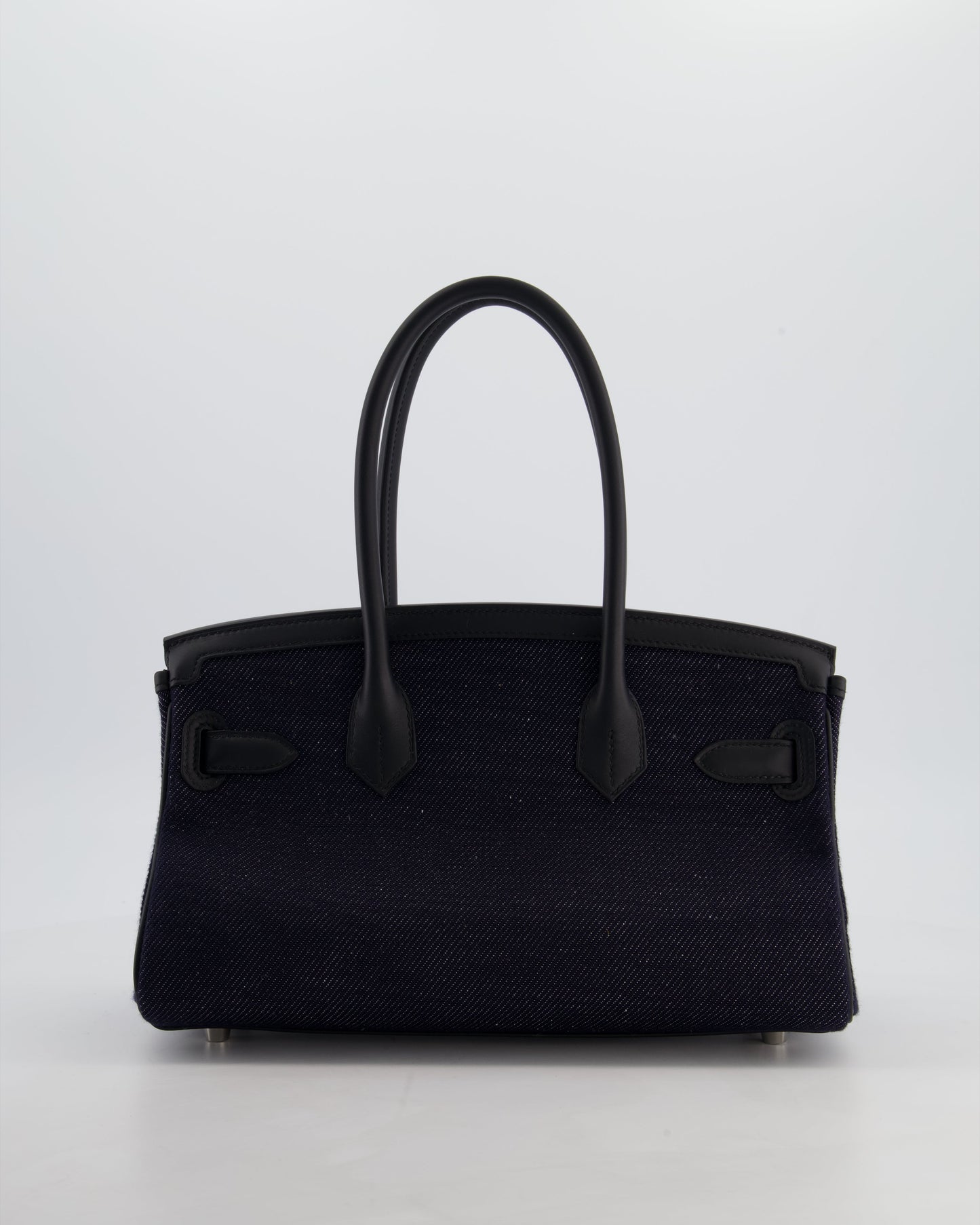 *SUPER HOT & RARE* Hermès Birkin Shoulder Light 29 Bag in Bleu Indigo Blanc & Noir Tissage Jean & Bleu Indigo Swift Leather with Palladium Hardware