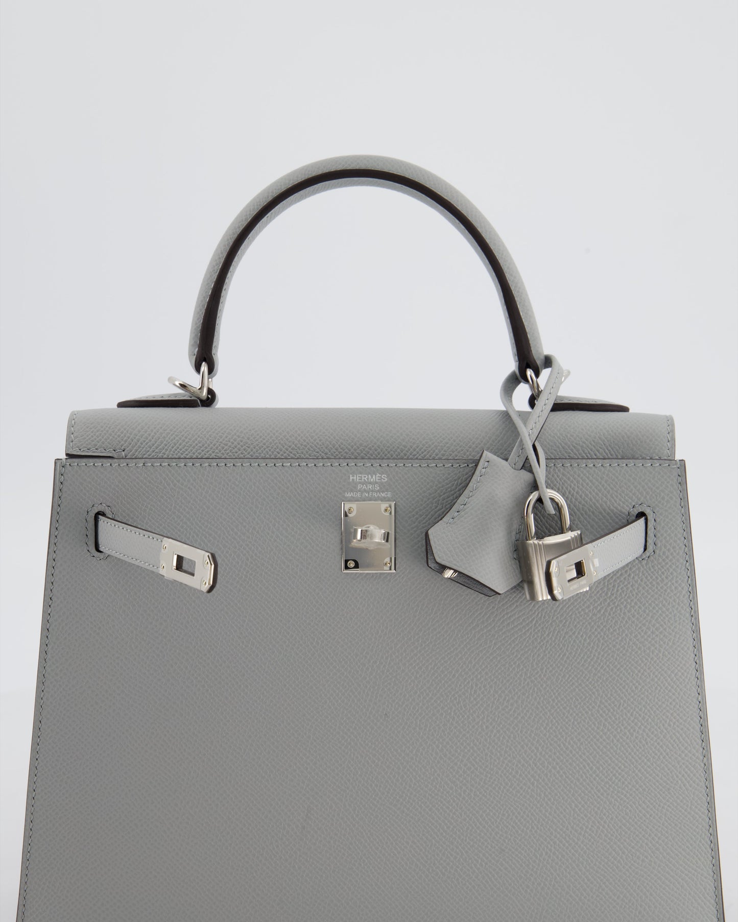 *RARE* Herm�s Kelly 25 Sellier Bag in Bleu Glacier Epsom Leather with Palladium Hardware