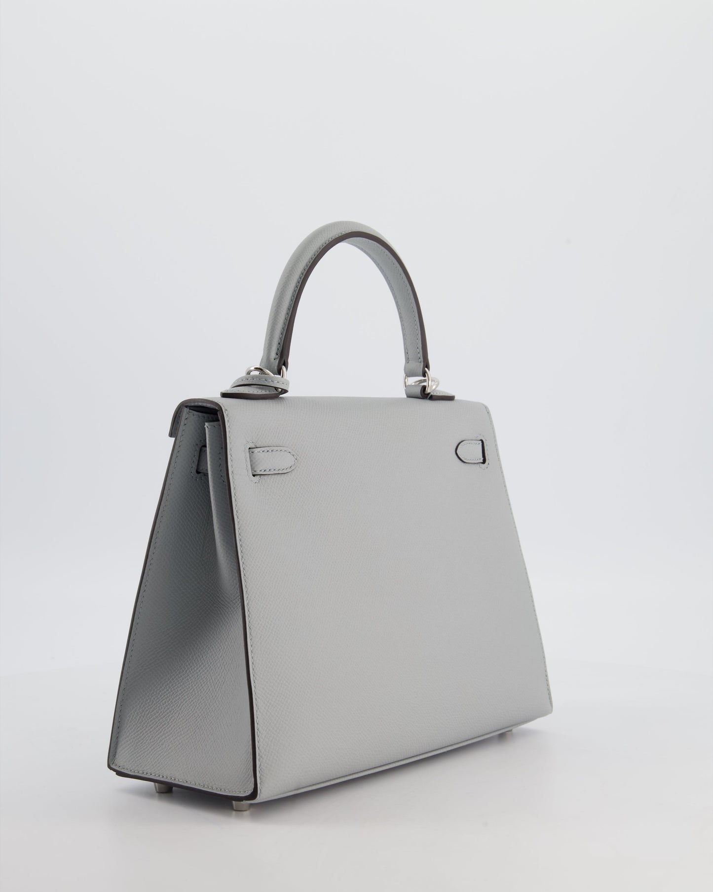 *RARE* Herm�s Kelly 25 Sellier Bag in Bleu Glacier Epsom Leather with Palladium Hardware