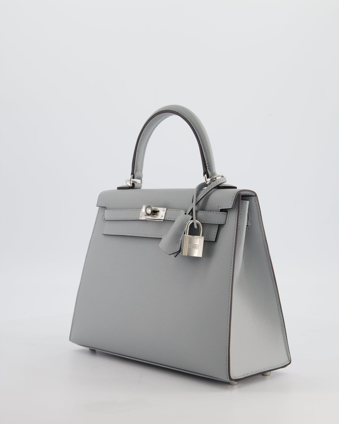 *RARE* Herm�s Kelly 25 Sellier Bag in Bleu Glacier Epsom Leather with Palladium Hardware