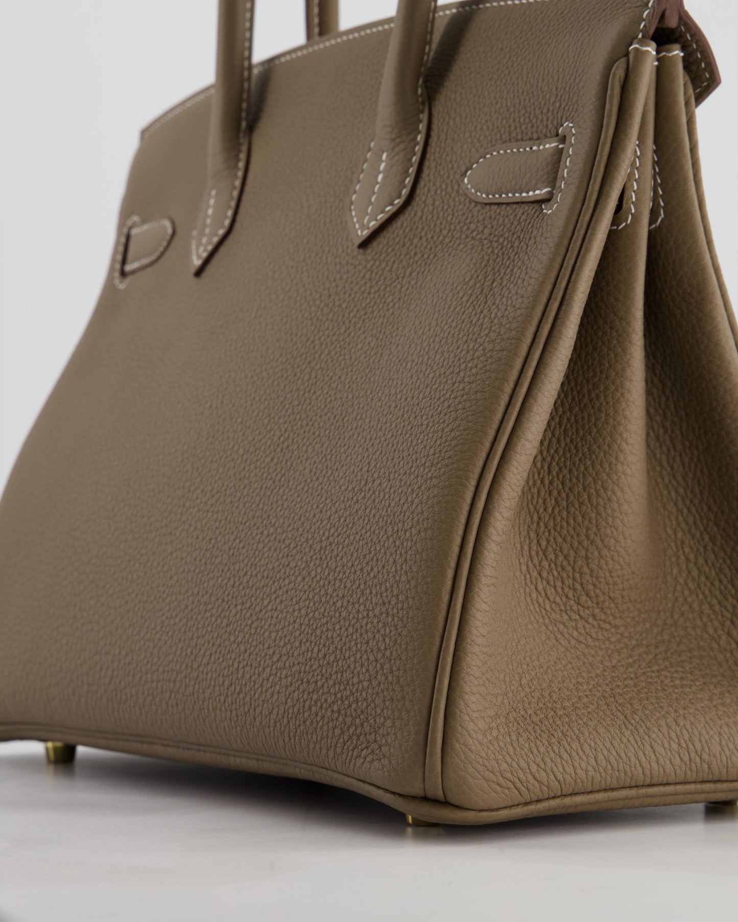 *HOLY GRAIL* Hermès Birkin 30 Retourne Bag in Etoupe Togo Leather with Gold Hardware