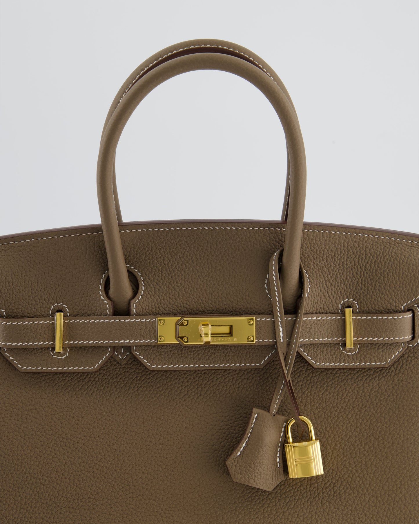 *HOLY GRAIL* Hermès Birkin 30 Retourne Bag in Etoupe Togo Leather with Gold Hardware