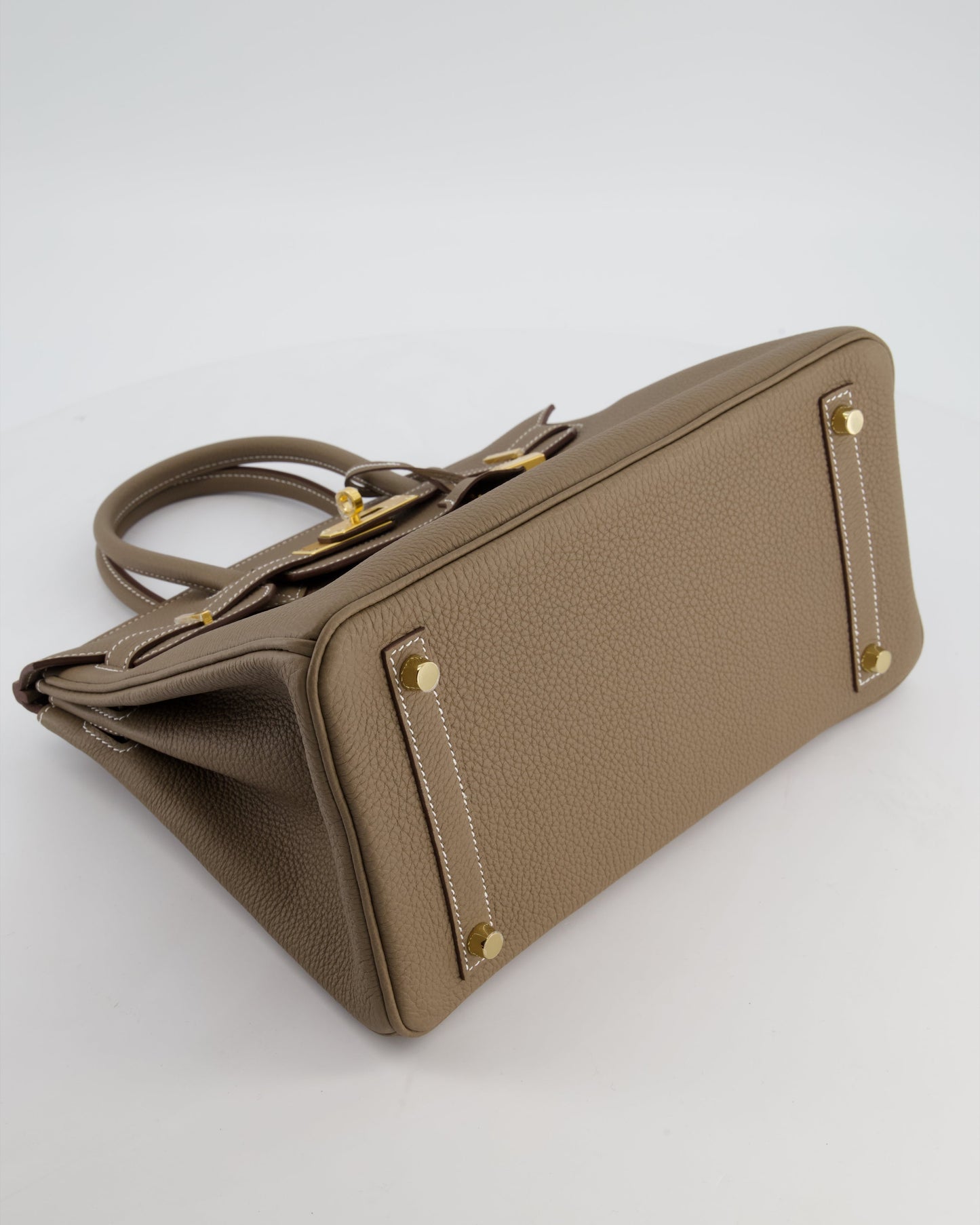 *HOLY GRAIL* Hermès Birkin 30 Retourne Bag in Etoupe Togo Leather with Gold Hardware