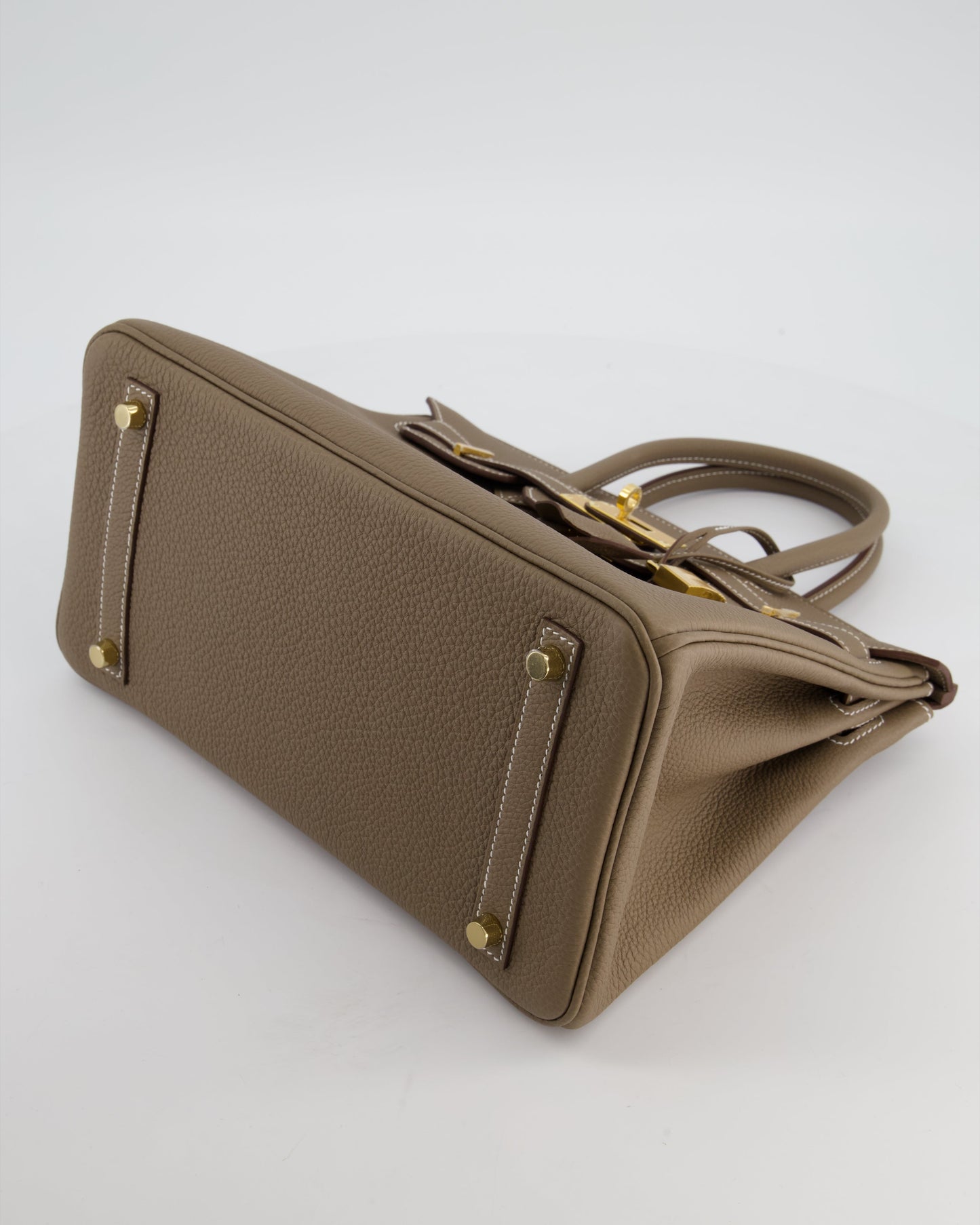 *HOLY GRAIL* Hermès Birkin 30 Retourne Bag in Etoupe Togo Leather with Gold Hardware
