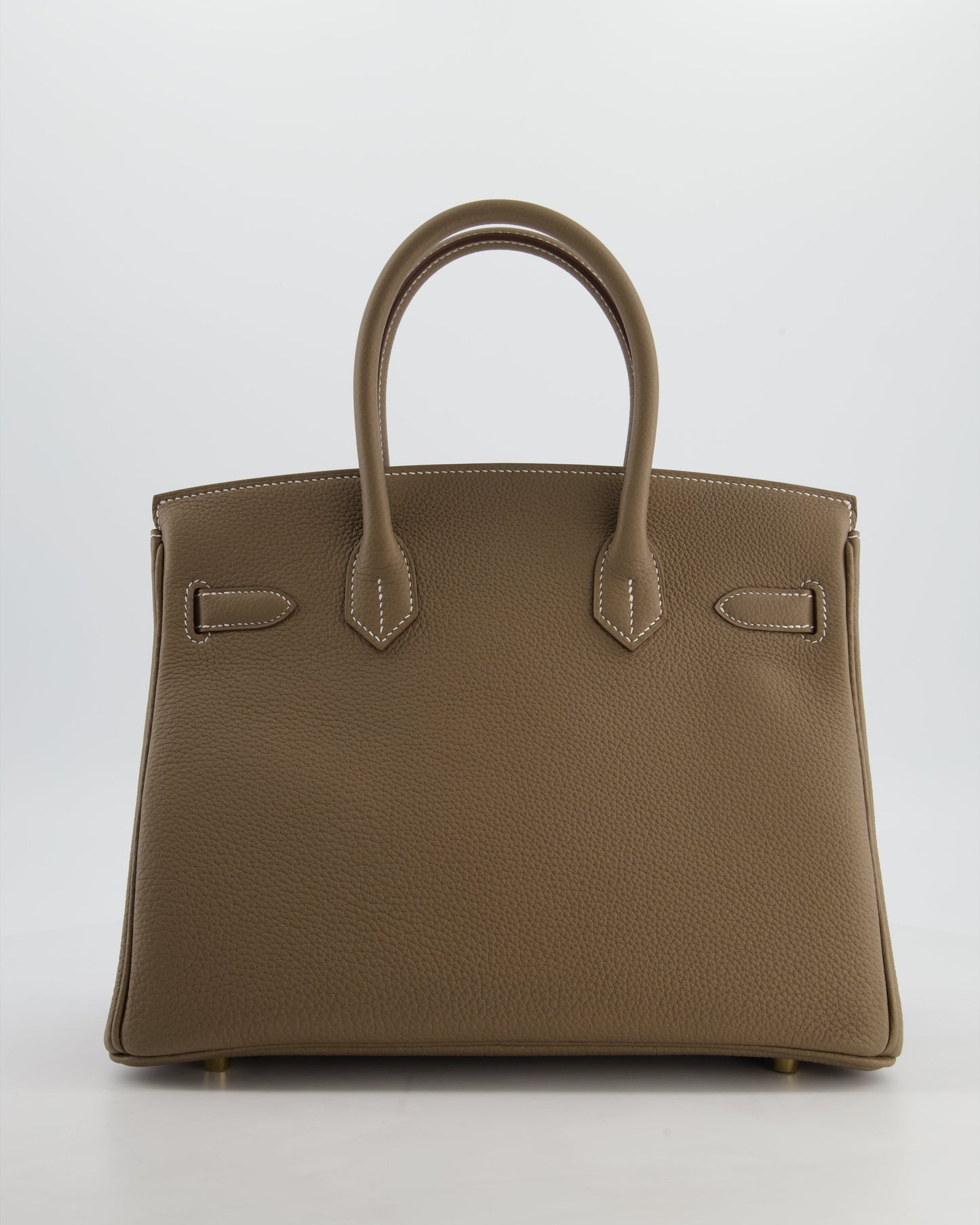 *HOLY GRAIL* Hermès Birkin 30 Retourne Bag in Etoupe Togo Leather with Gold Hardware