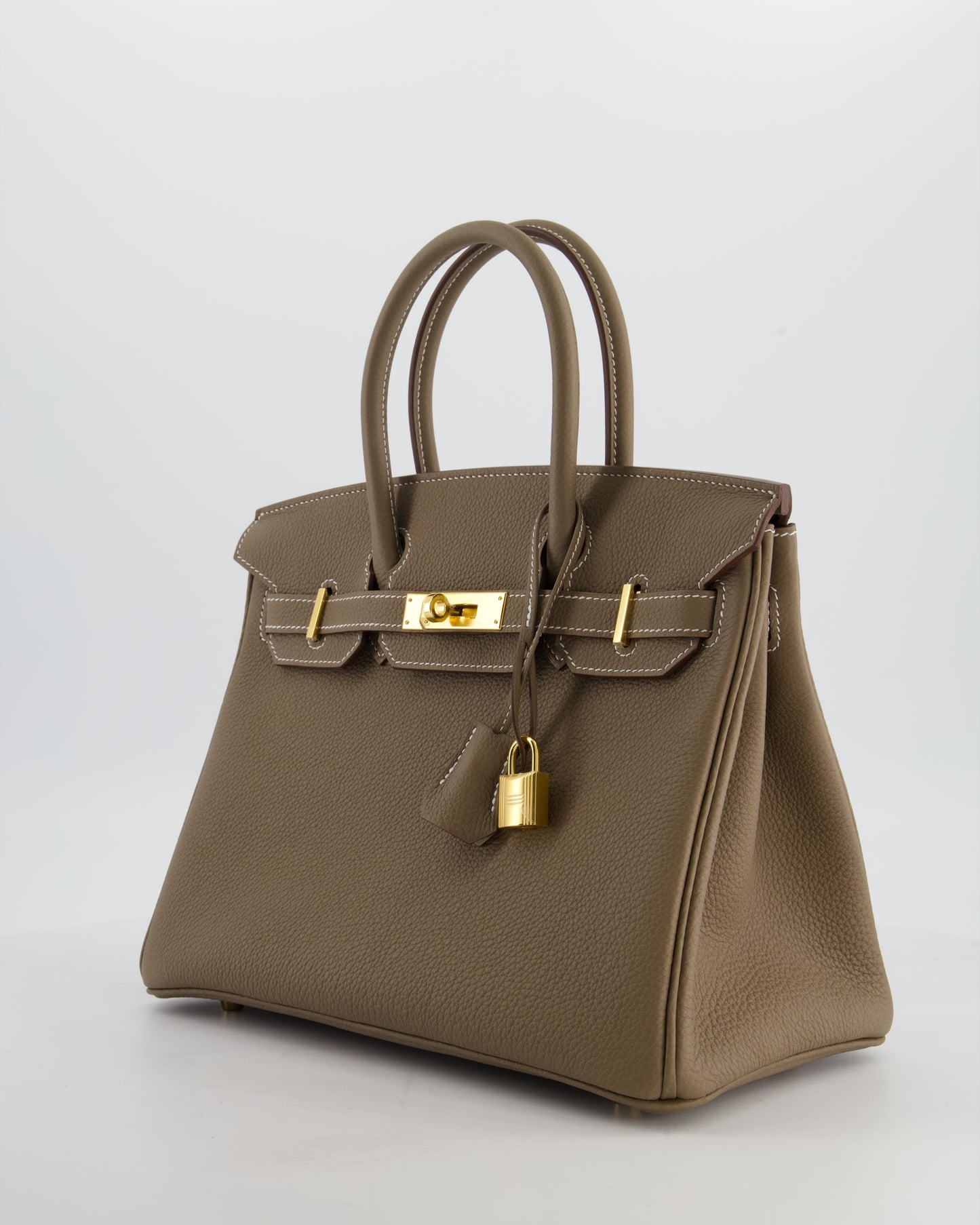 *HOLY GRAIL* Hermès Birkin 30 Retourne Bag in Etoupe Togo Leather with Gold Hardware