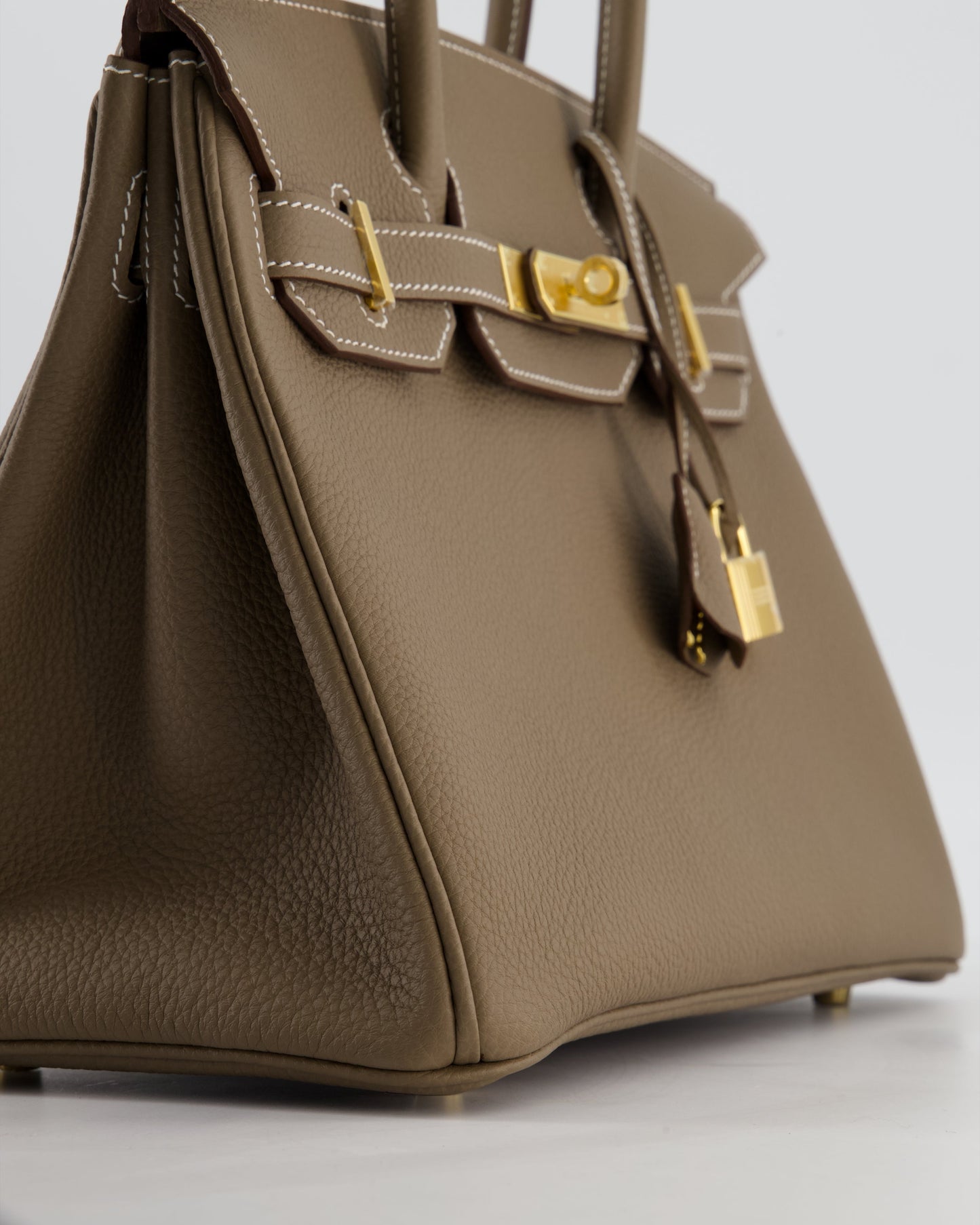 *HOLY GRAIL* Hermès Birkin 30 Retourne Bag in Etoupe Togo Leather with Gold Hardware