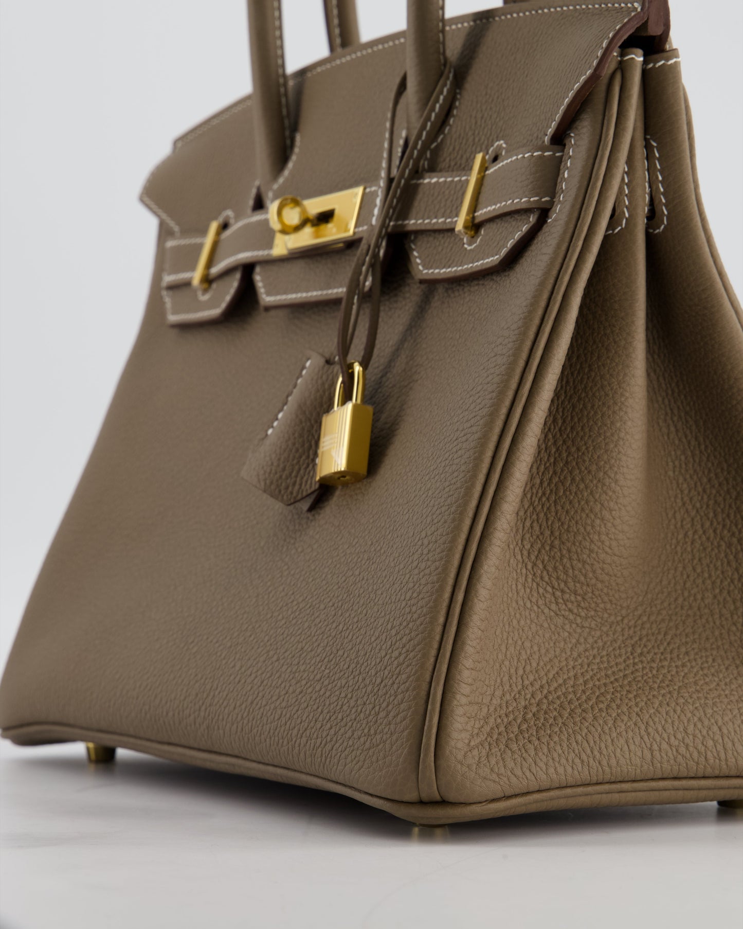 *HOLY GRAIL* Hermès Birkin 30 Retourne Bag in Etoupe Togo Leather with Gold Hardware