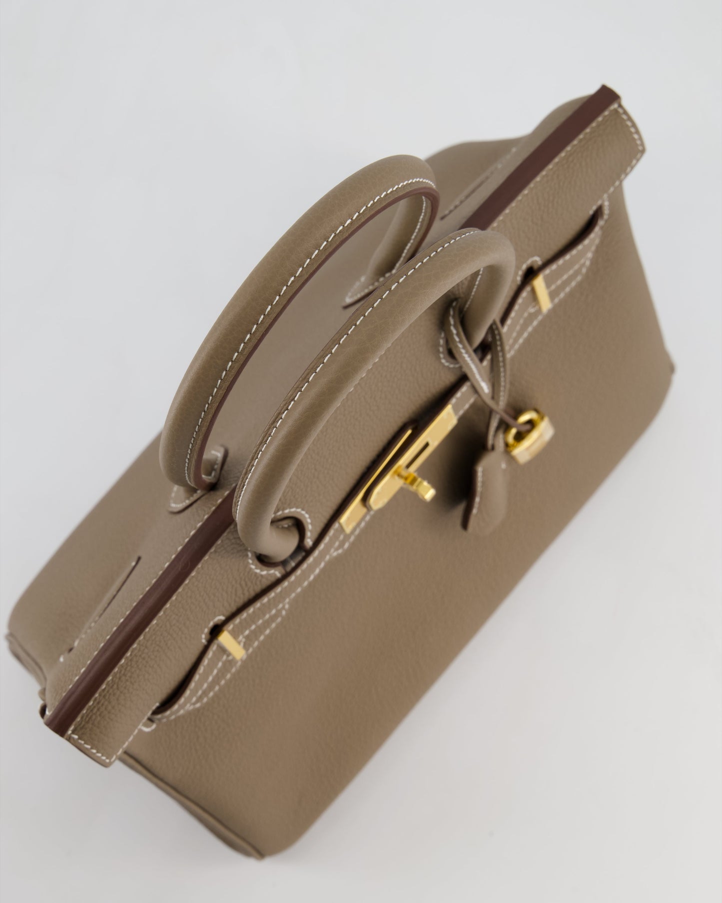 *HOLY GRAIL* Hermès Birkin 30 Retourne Bag in Etoupe Togo Leather with Gold Hardware