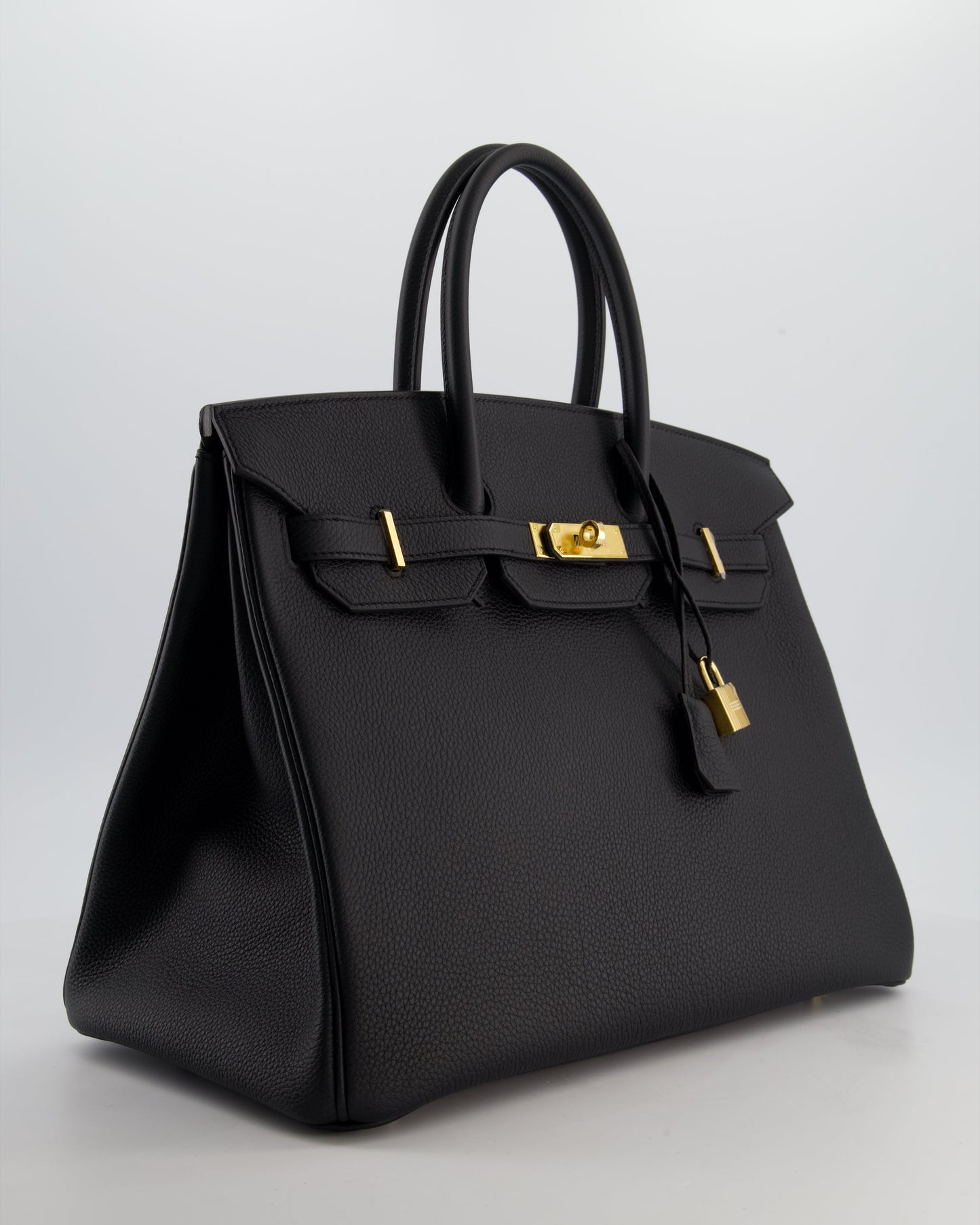 Hermès Birkin 35 Retourne Bag in Noir Togo Leather with Gold Hardware
