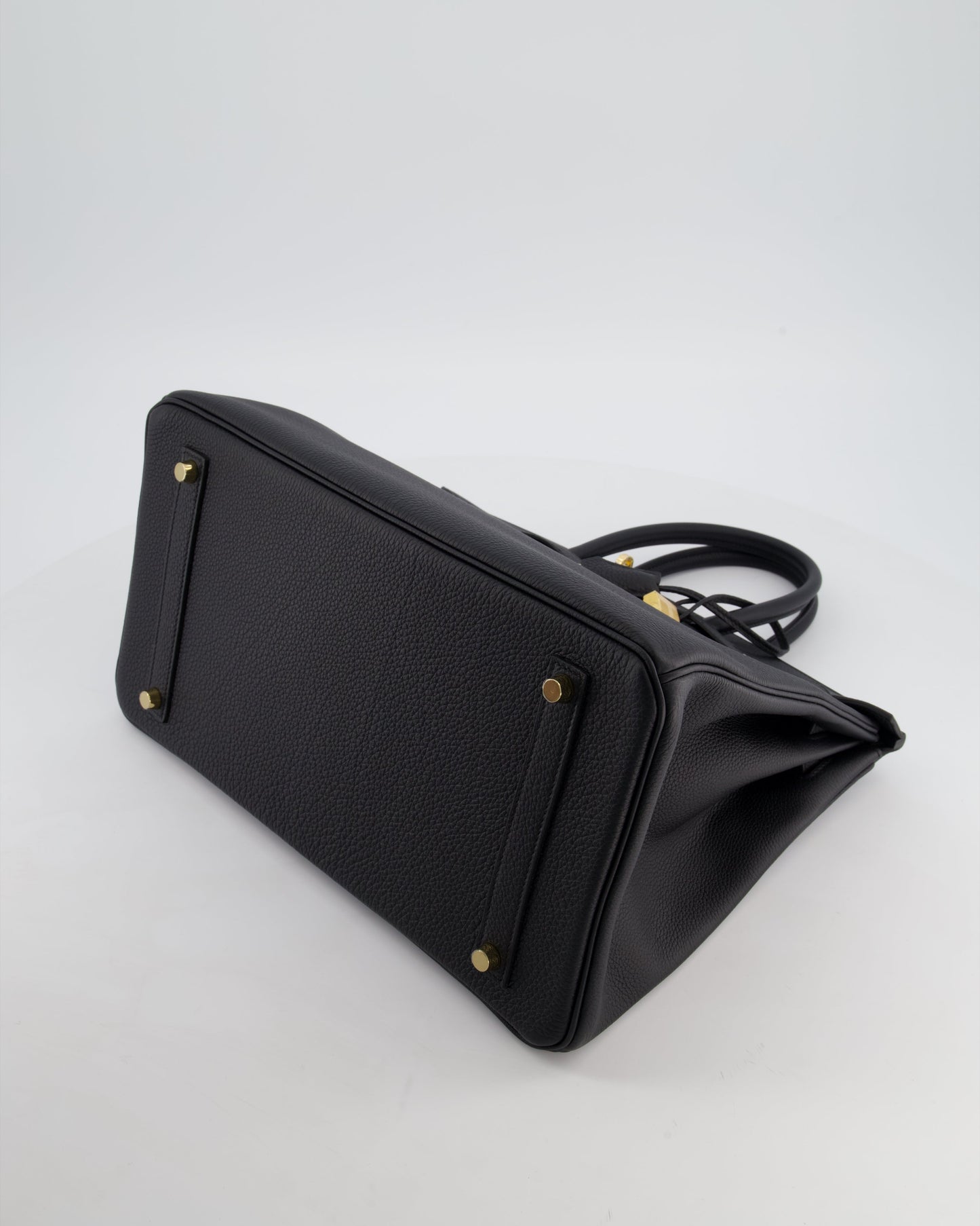 Hermès Birkin 35 Retourne Bag in Noir Togo Leather with Gold Hardware