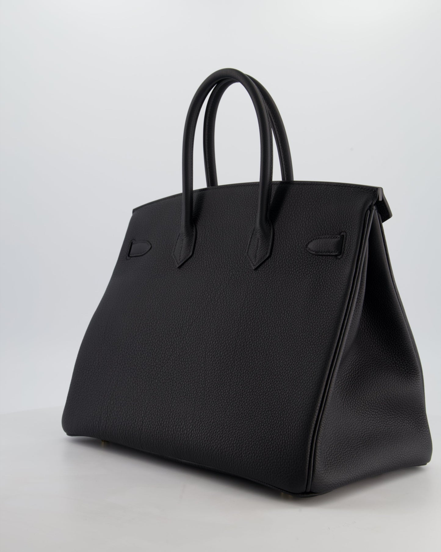 Hermès Birkin 35 Retourne Bag in Noir Togo Leather with Gold Hardware