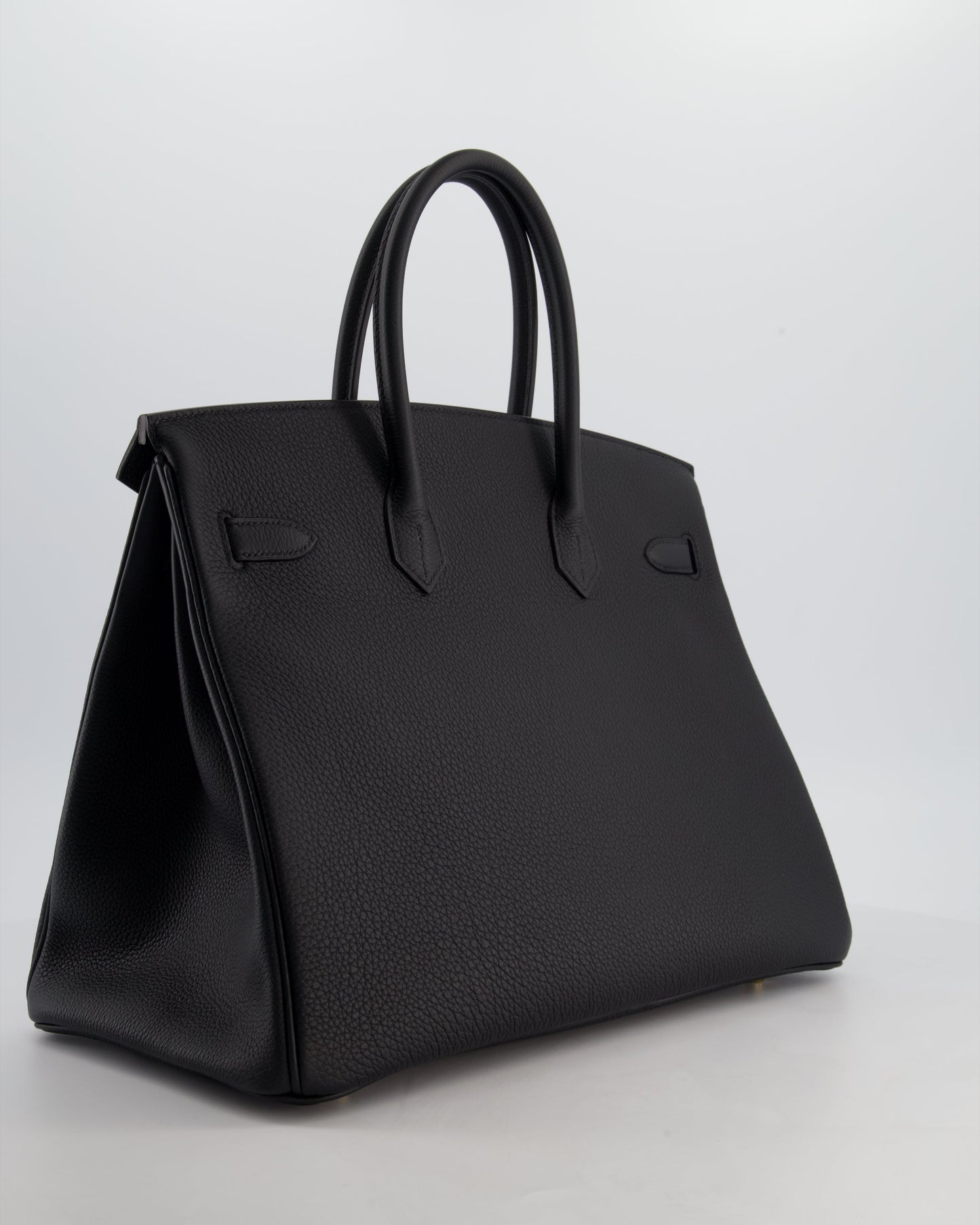 Hermès Birkin 35 Retourne Bag in Noir Togo Leather with Gold Hardware