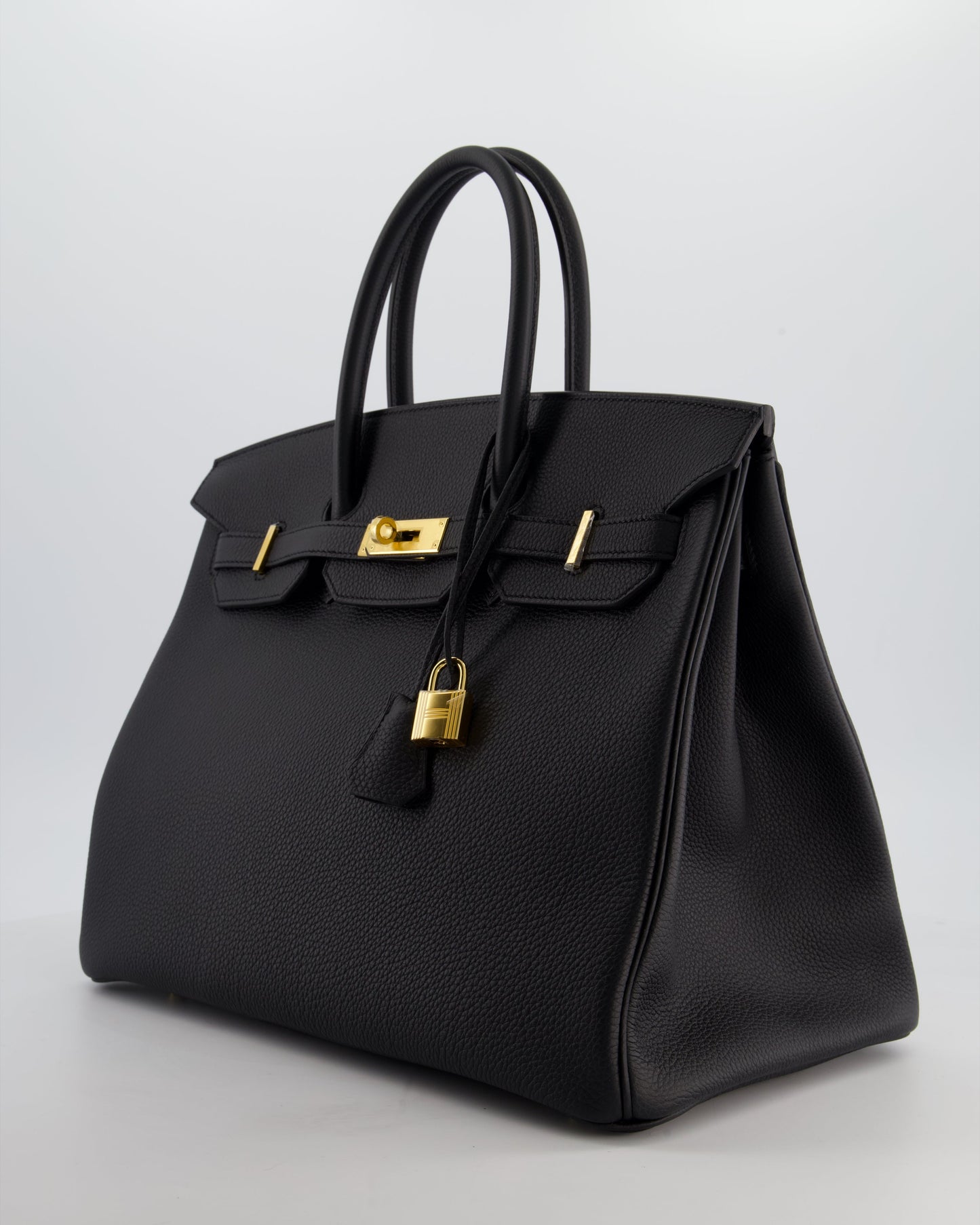 Hermès Birkin 35 Retourne Bag in Noir Togo Leather with Gold Hardware