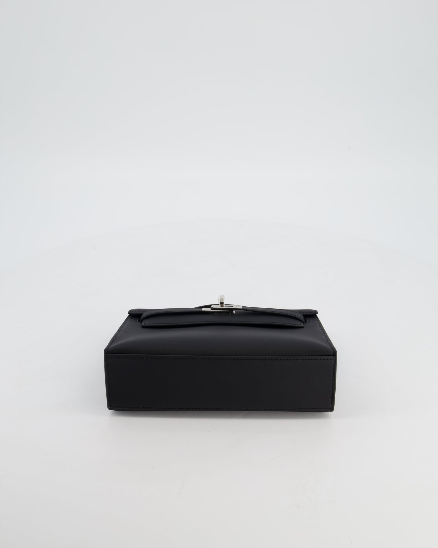 *RARE* Herm�s Mini Kelly Pochette Bag in Noir Swift Leather with Palladium Hardware