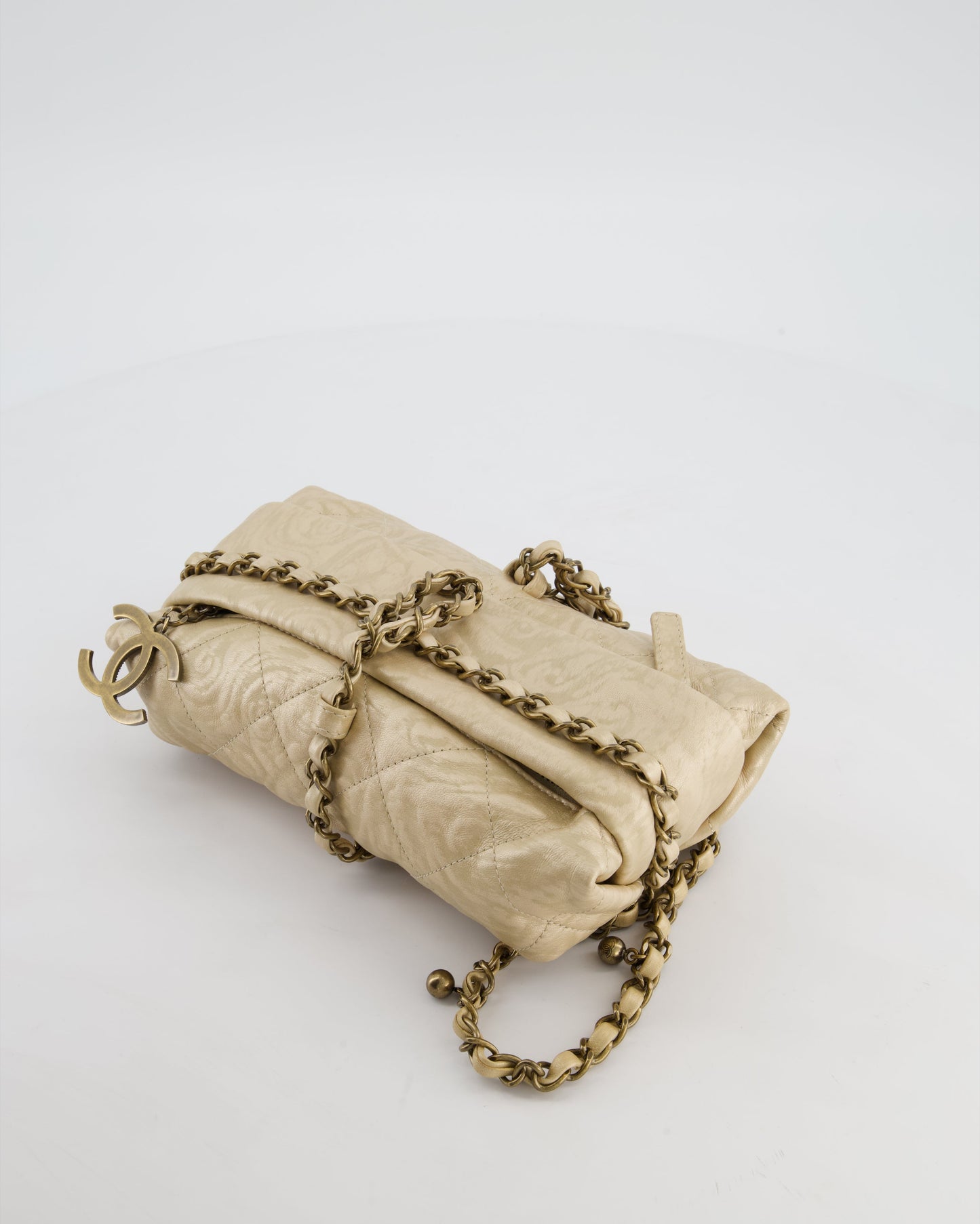Chanel 12/A Paris-Bombay Gold Baluchon Clutch Bag with Aged Gold Hardware
