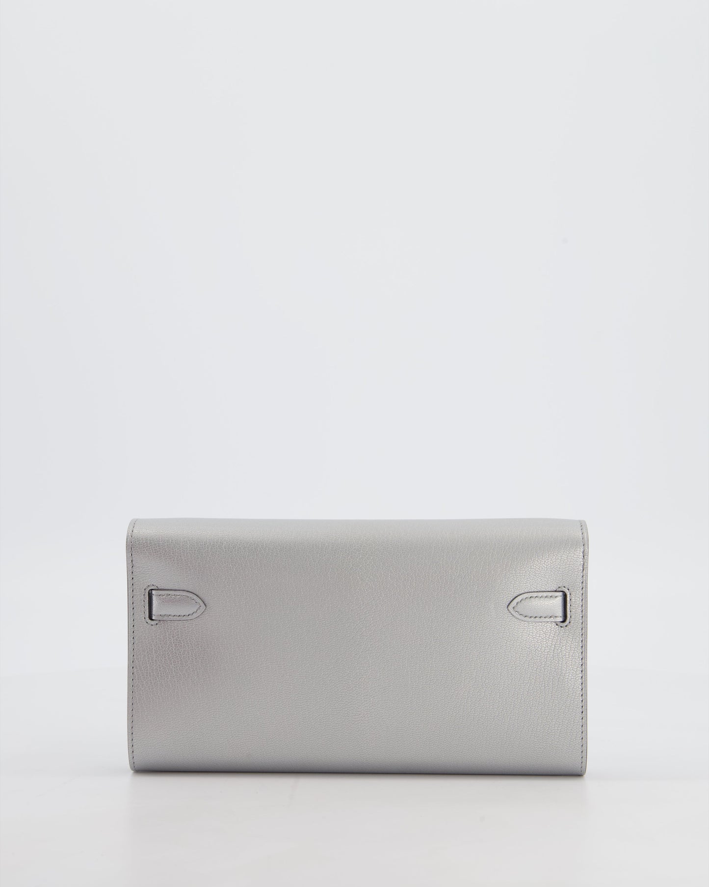 *SUPER RARE* Herm�s Kelly To Go Bag in Argent Chevre Chamkila Leather with Palladium Hardware