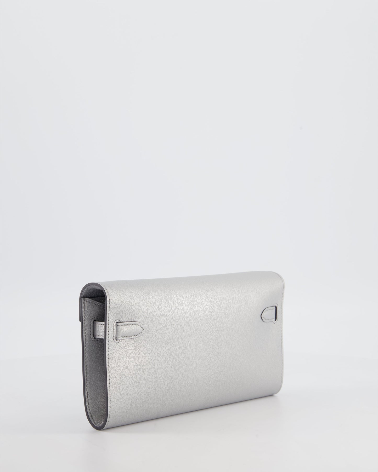 *SUPER RARE* Herm�s Kelly To Go Bag in Argent Chevre Chamkila Leather with Palladium Hardware