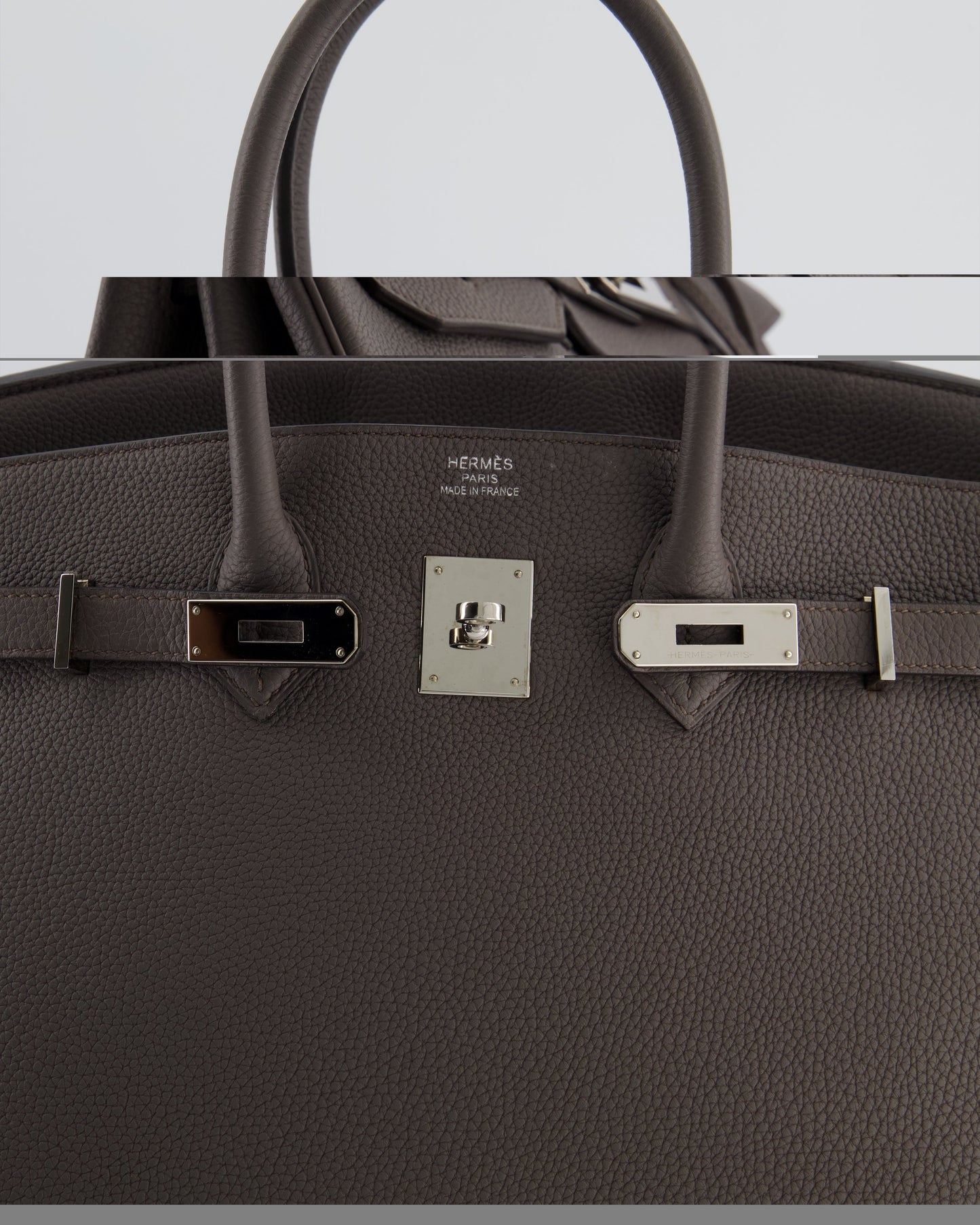 Hermès Birkin 35 Retourne Bag in Gris Etain Togo Leather with Palladium Hardware