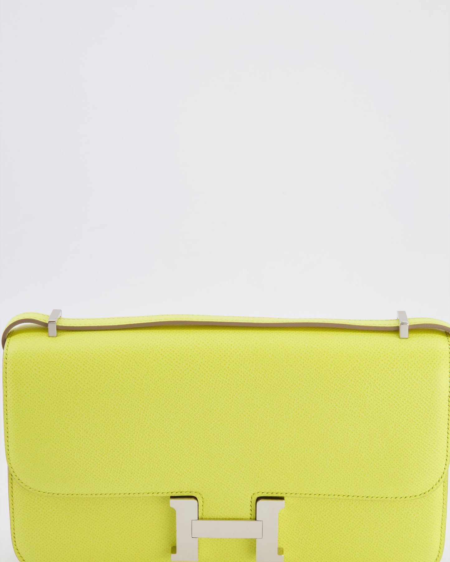 Hermès Constance Elan Bag in Jaune Soufre Epsom Leather with Palladium Hardware