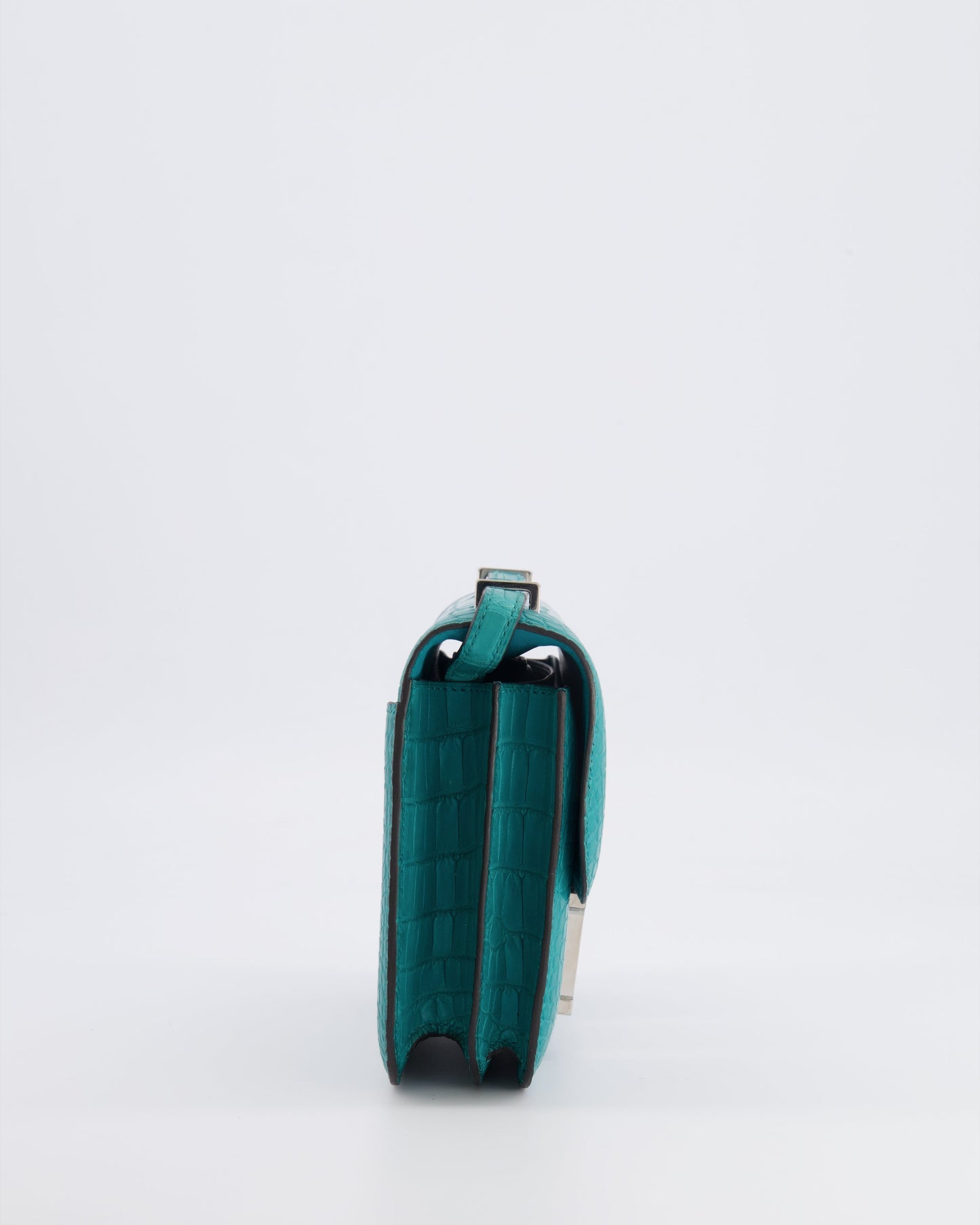 Hermès Constance III 18 Bag in Matte Alligator Mississippiensis Bleu Paon with Palladium Hardware