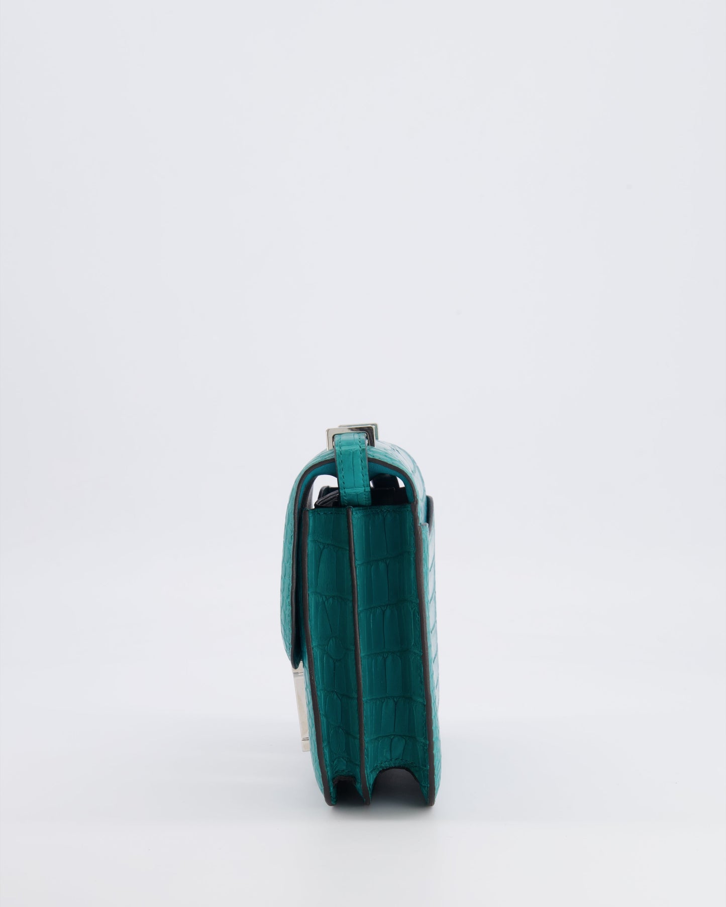 Hermès Constance III 18 Bag in Matte Alligator Mississippiensis Bleu Paon with Palladium Hardware
