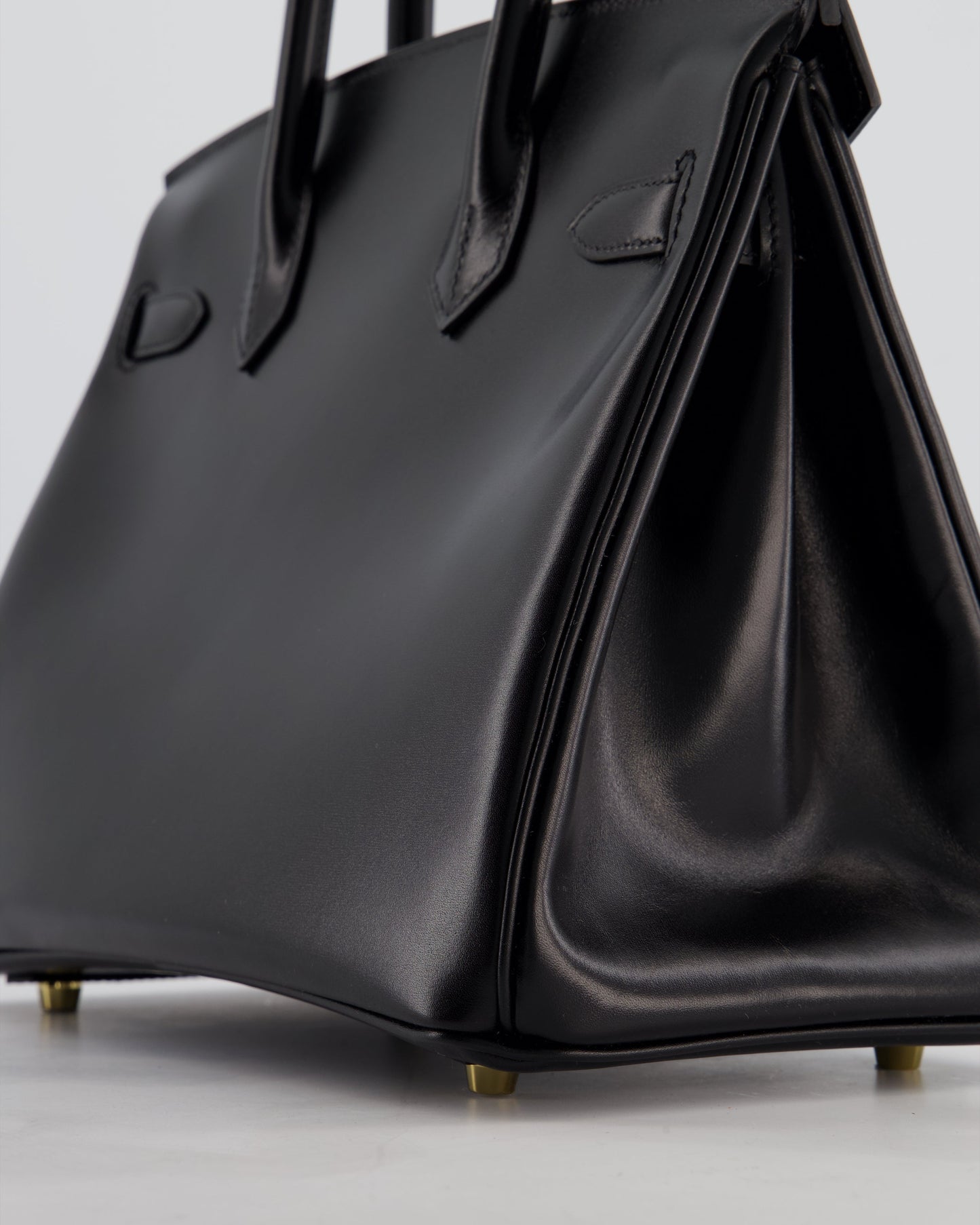 *RARE* Hermès Birkin 30 Retourne Bag in Noir Box Calf Leather with Gold Hardware