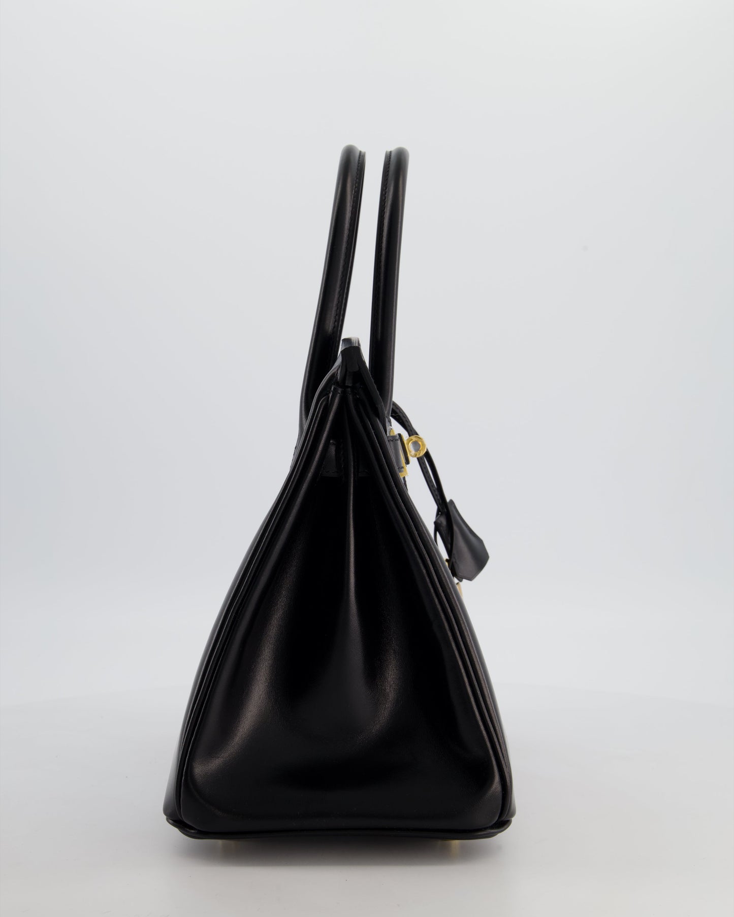 *RARE* Hermès Birkin 30 Retourne Bag in Noir Box Calf Leather with Gold Hardware