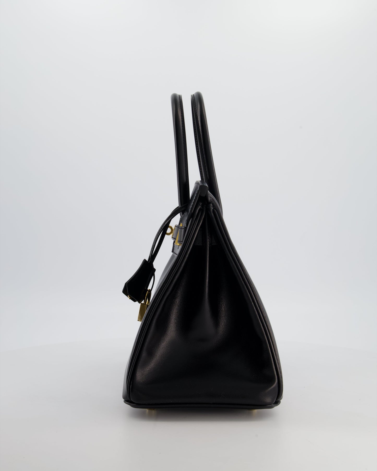 *RARE* Hermès Birkin 30 Retourne Bag in Noir Box Calf Leather with Gold Hardware