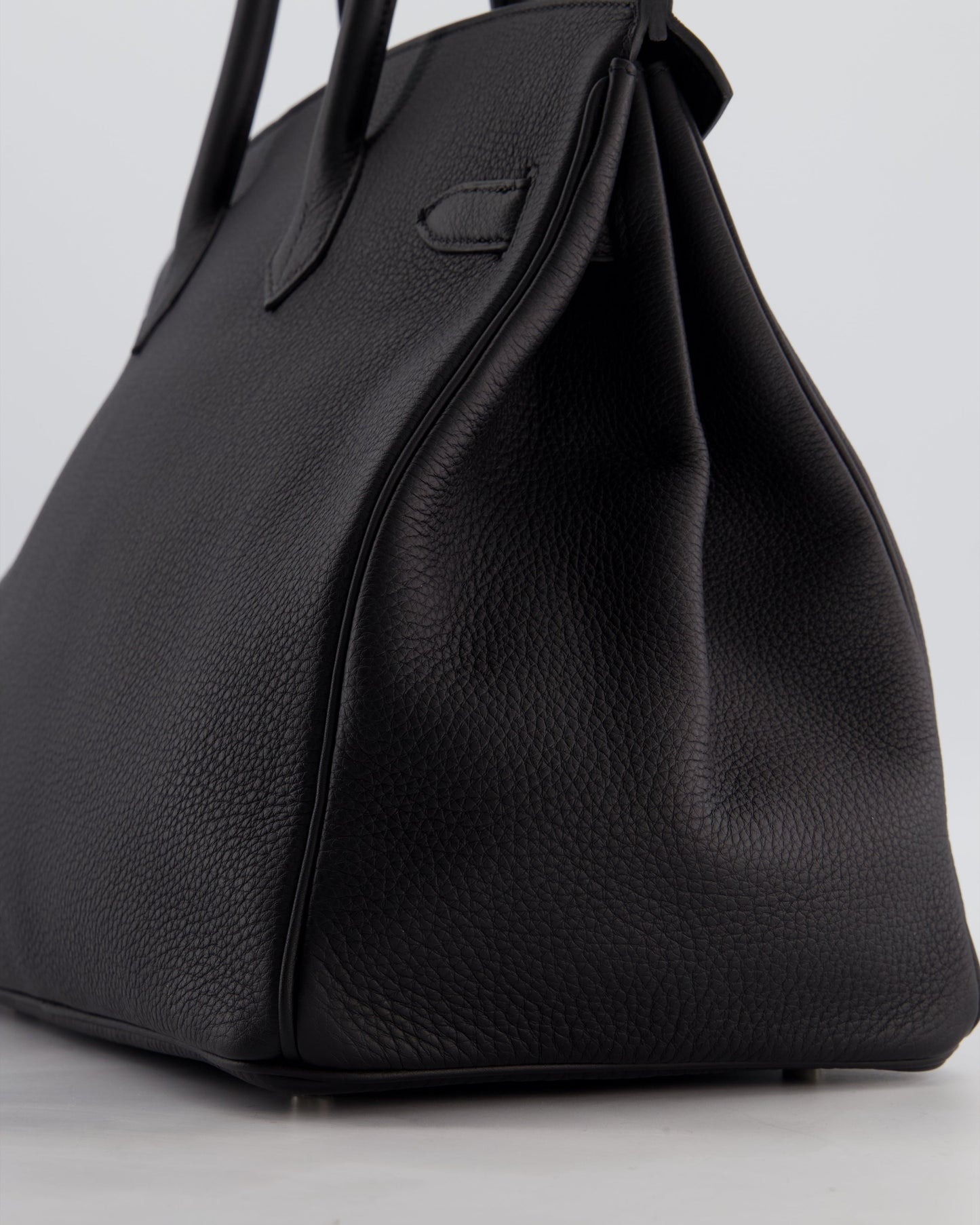*RARE* Hermès Birkin 35 Retourne Bag in Noir Togo Leather with Palladium Hardware