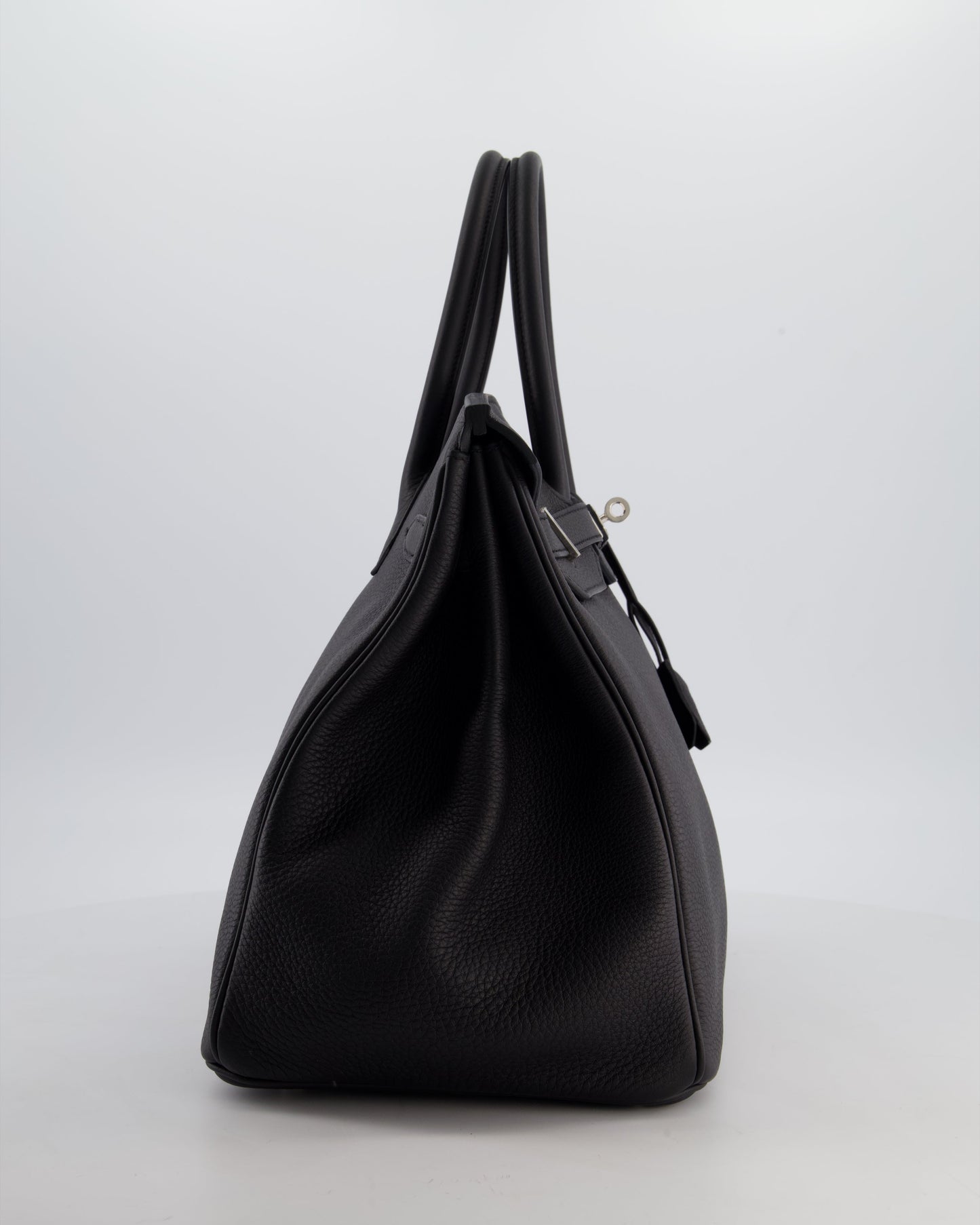 *RARE* Hermès Birkin 35 Retourne Bag in Noir Togo Leather with Palladium Hardware